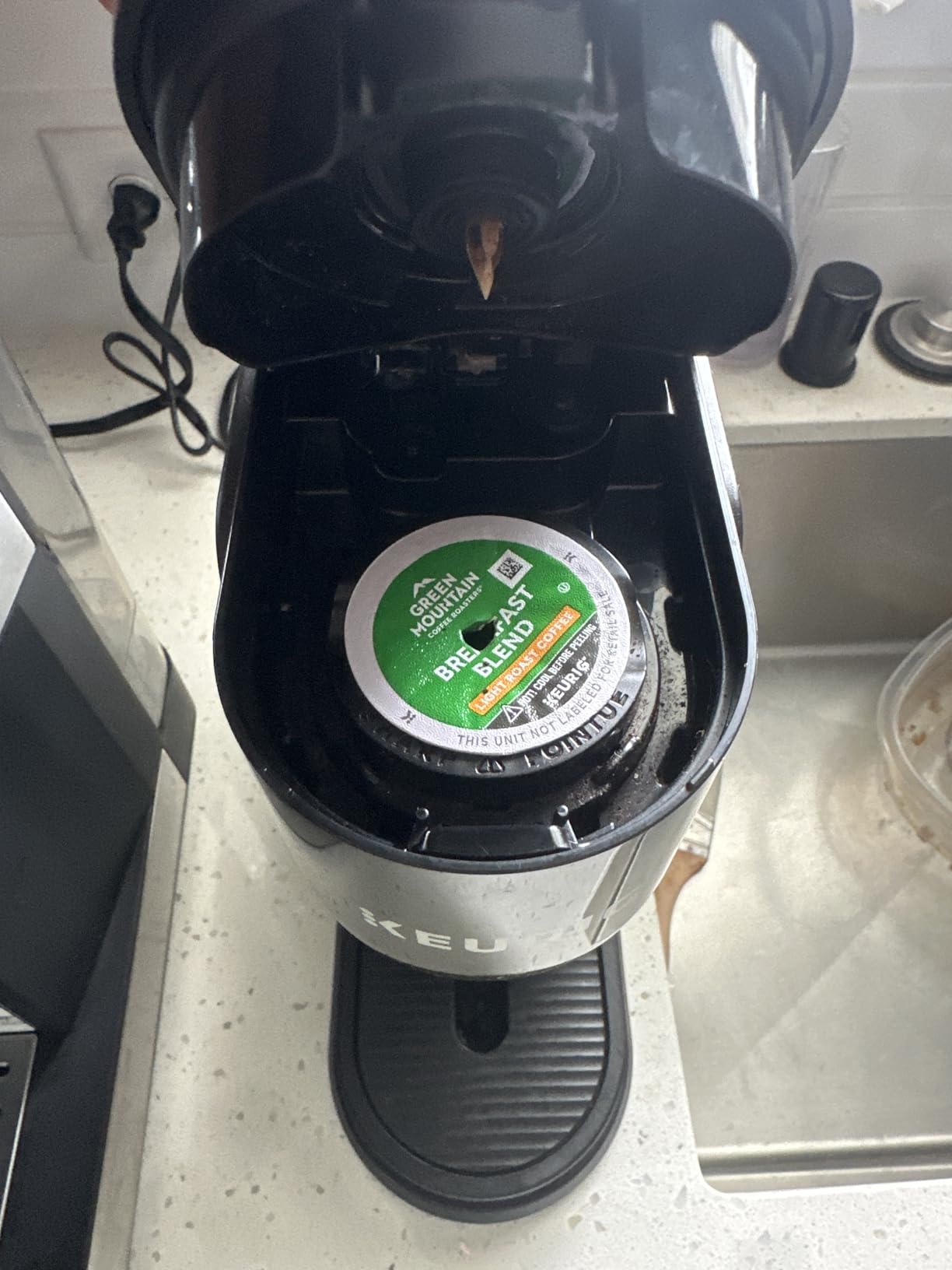 K-Express Single Serve K-Cup Pod Coffee Maker, 3 Brew Sizes, Strong Button Feature, 42oz Removable Reservoir, Black customer photo 1