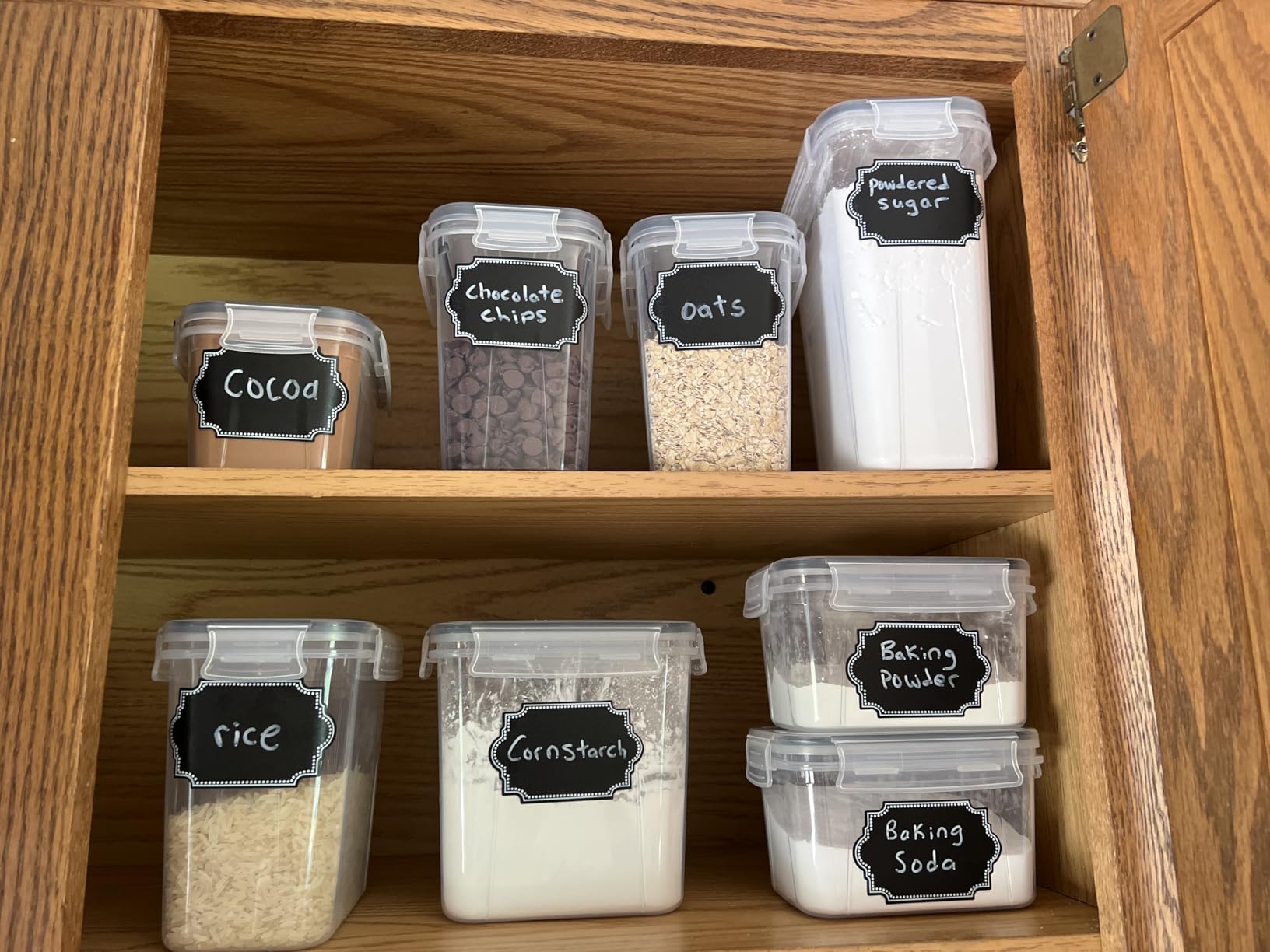 PRAKI Airtight Food Storage Containers Set with Lids - 24 PCS, BPA Free Kitchen and Pantry Organization, Plastic Leak-proof Canisters for Cereal Flour & Sugar customer photo 2