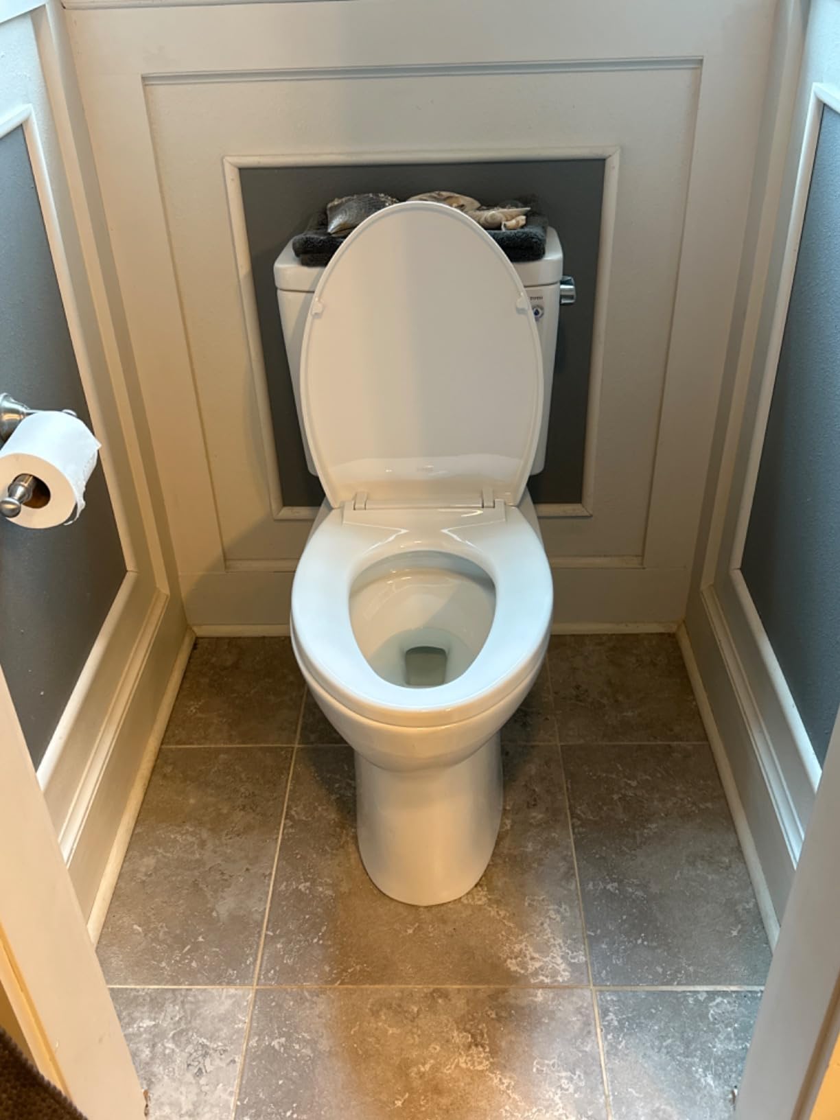TOTO Drake Two-Piece Elongated 1.28 GPF Universal Height TORNADO FLUSH Toilet with CEFIONTECT and Right-Hand Trip Lever, Cotton White - CST776CEFRG#01 customer photo 1