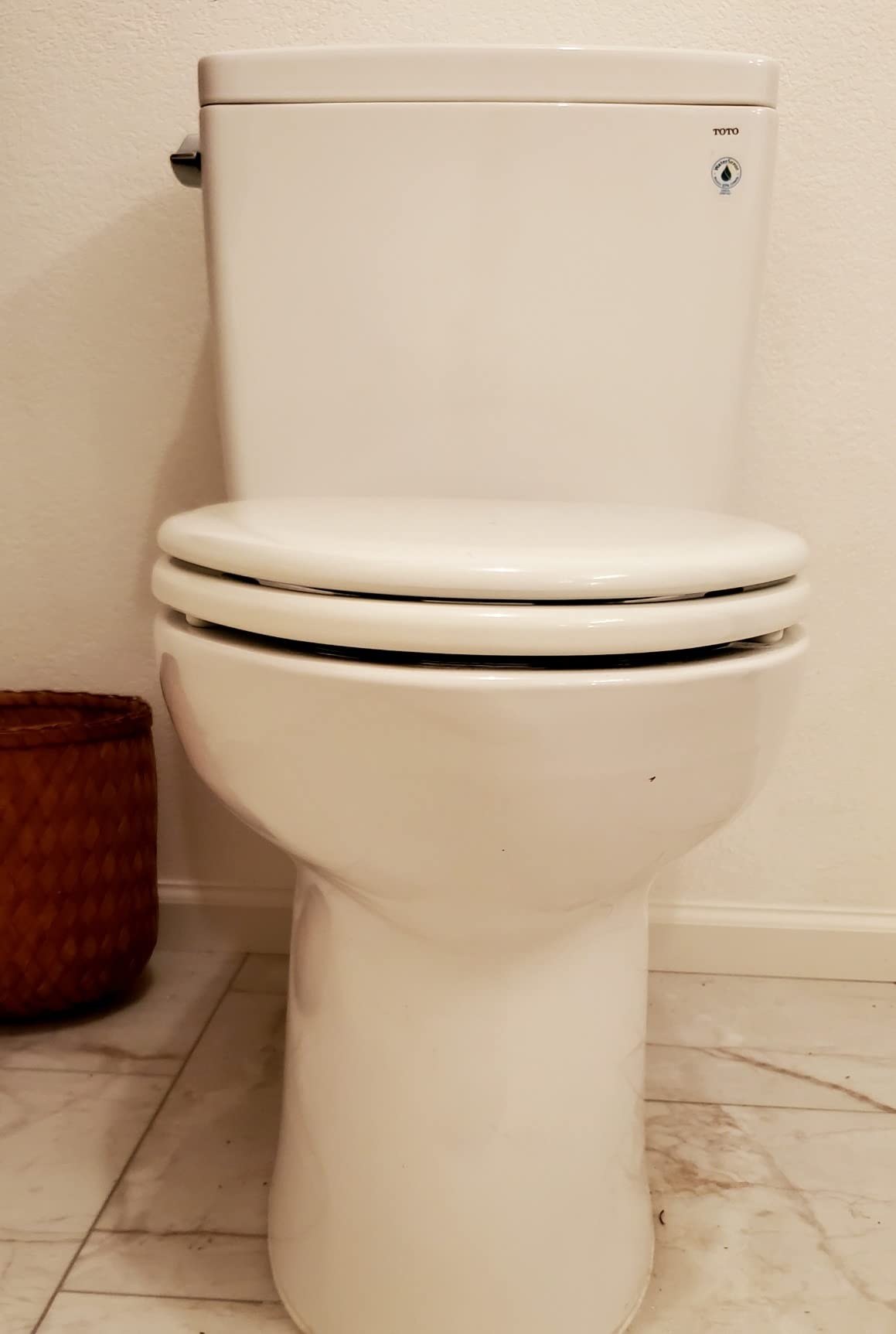 TOTO Drake Two-Piece Elongated 1.28 GPF TORNADO FLUSH Toilet with CEFIONTECT, Cotton White - CST776CEG#01 customer photo 1