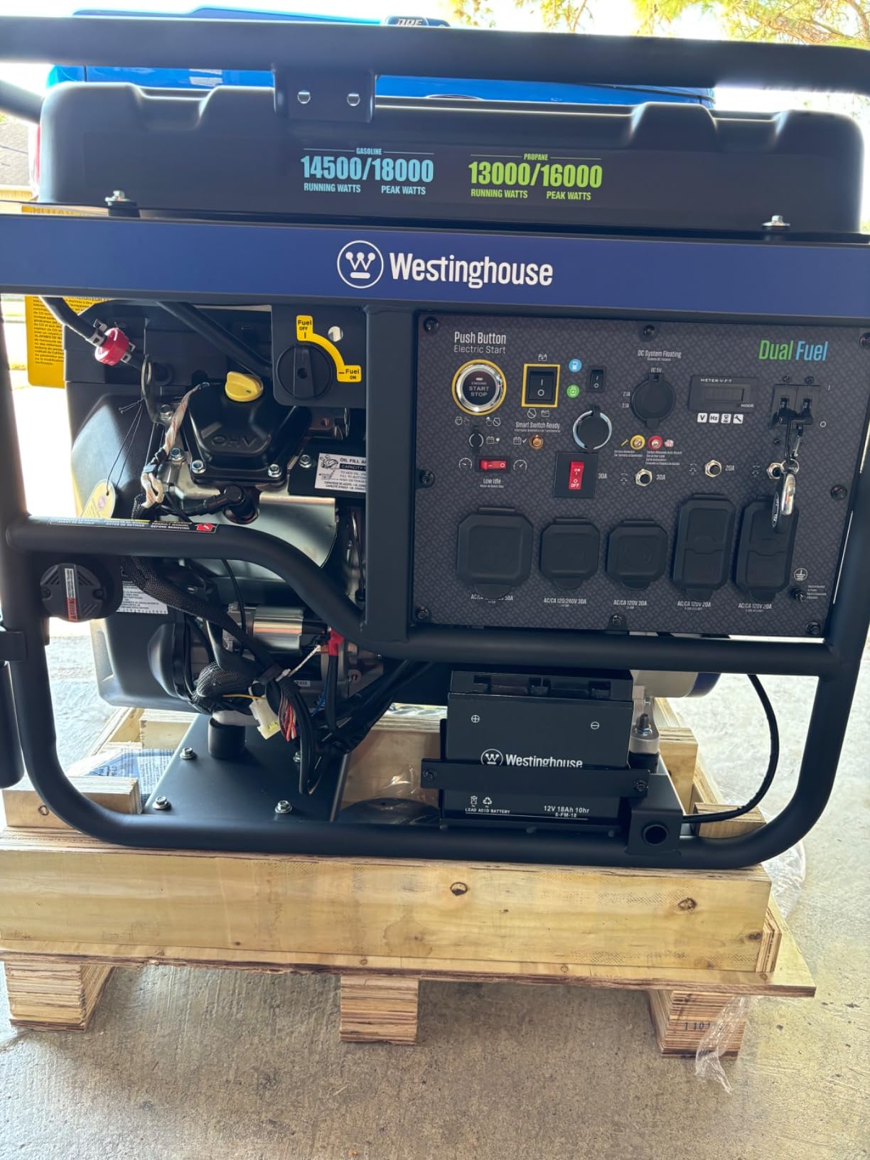 Westinghouse 18000 Peak Watt Dual Fuel Home Backup Portable Generator, Remote Electric Start, Transfer Switch Ready, Gas & Propane Powered, CO Sensor customer photo 2