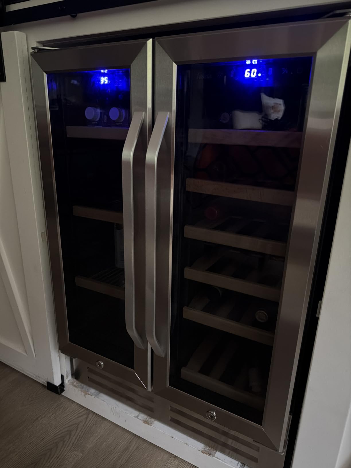 15 Inch Outdoor Beverage Refrigerator Cooler, Stainless Steel 127 Cans Beverage Fridge with French Door Under Counter Built-in or Freestanding, Perfect for Beer, Cola customer photo 2