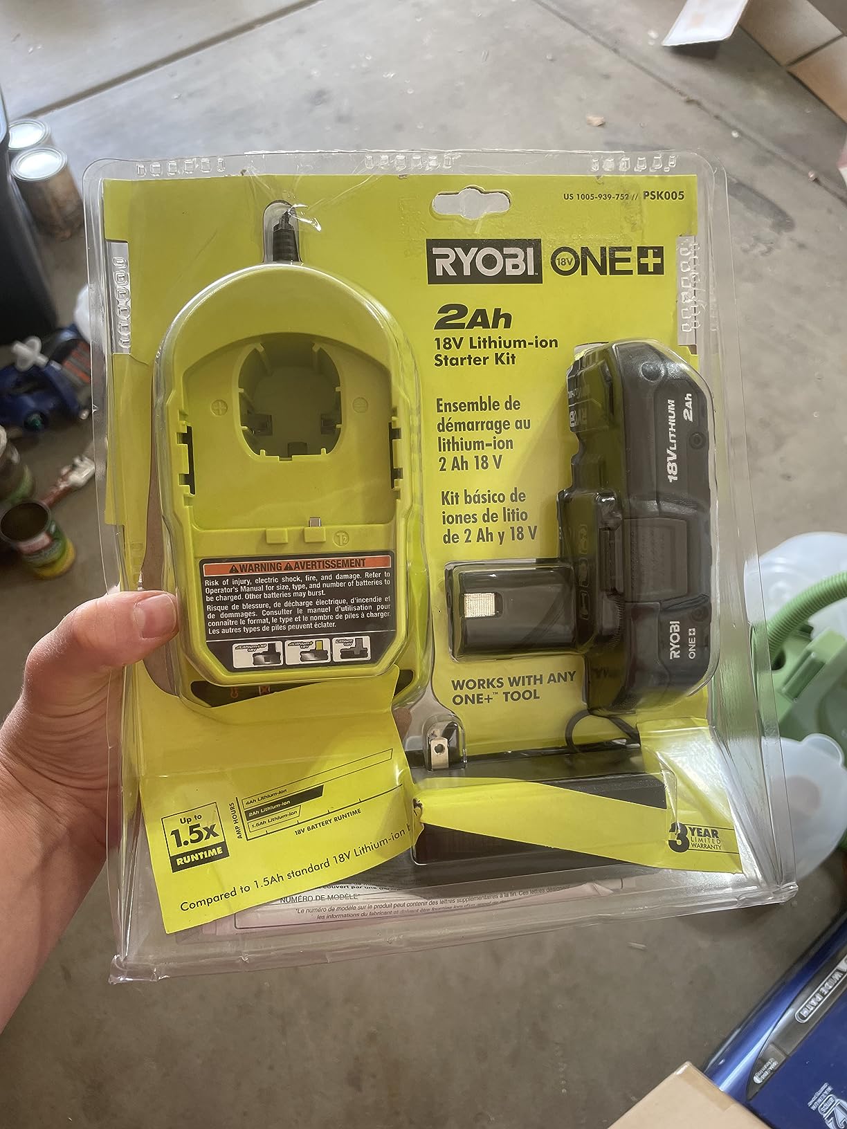 Ryobi One+ 18v Lithium Ion 2.0ah Battery and Charger Kit, Extreme Weather Performance Fast Charging Under 1 hour customer photo 1