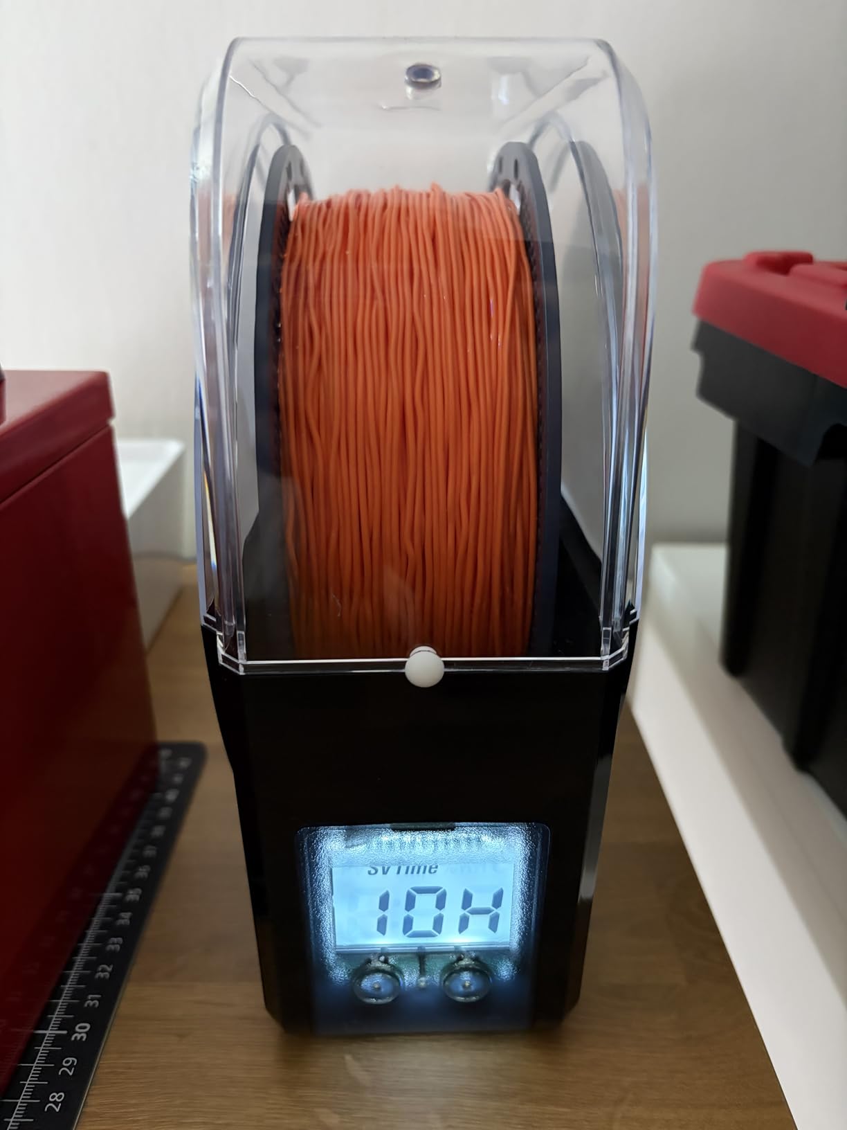 SUNLU Filament Dryer Box for 3D Printer Filament, S1 Plus Filament Dehydrator with Fan Design, Filament Storage can Keep 1.75 2.85 3.00mm PLA PETG ABS Filament Dry During 3D Printing (Black) customer photo 1