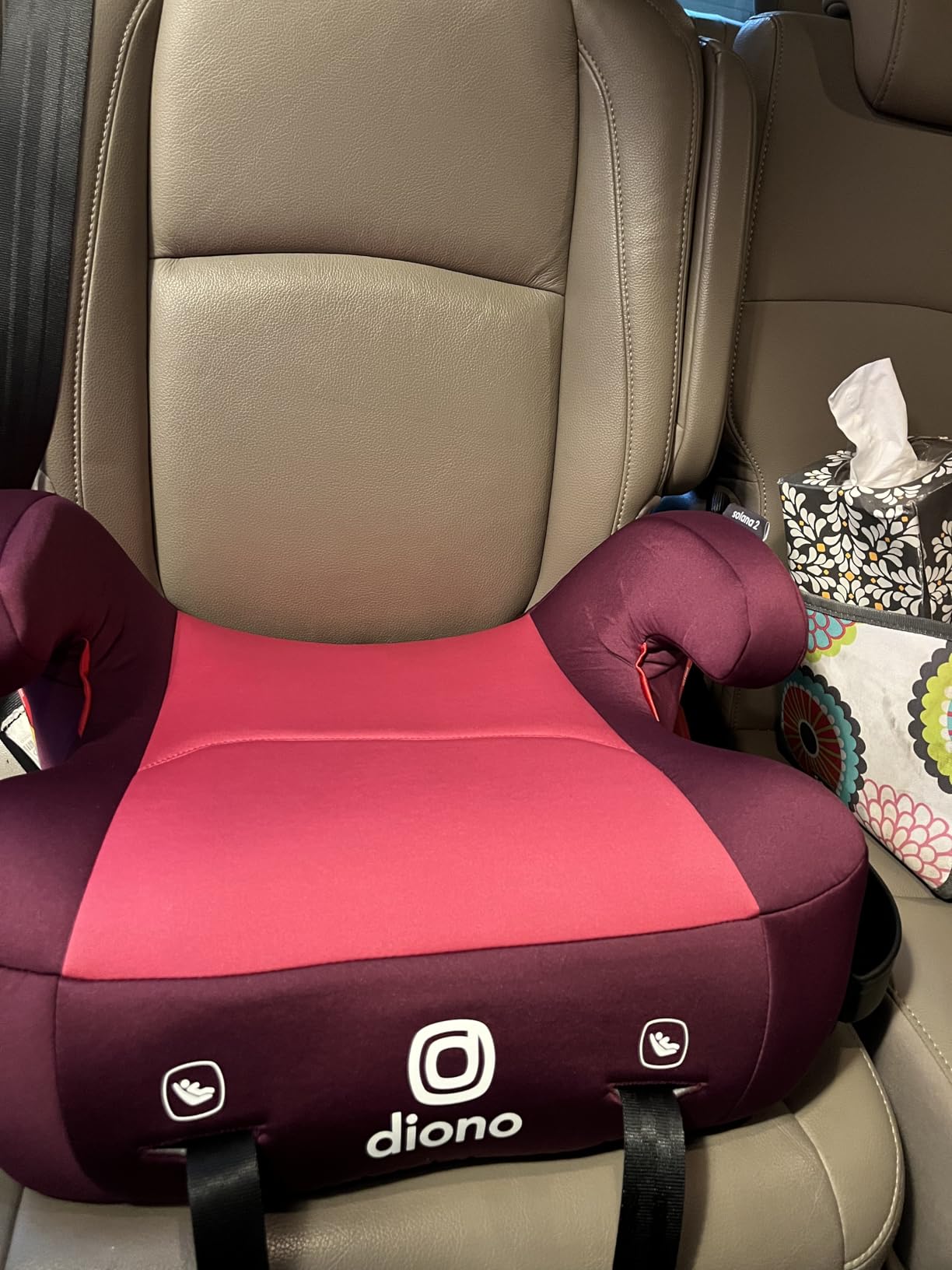 Diono Solana 2 XL 2022, Dual Latch Connectors, Lightweight Backless Belt-Positioning Booster Car Seat, 8 Years 1 Booster Seat, Blue customer photo 2