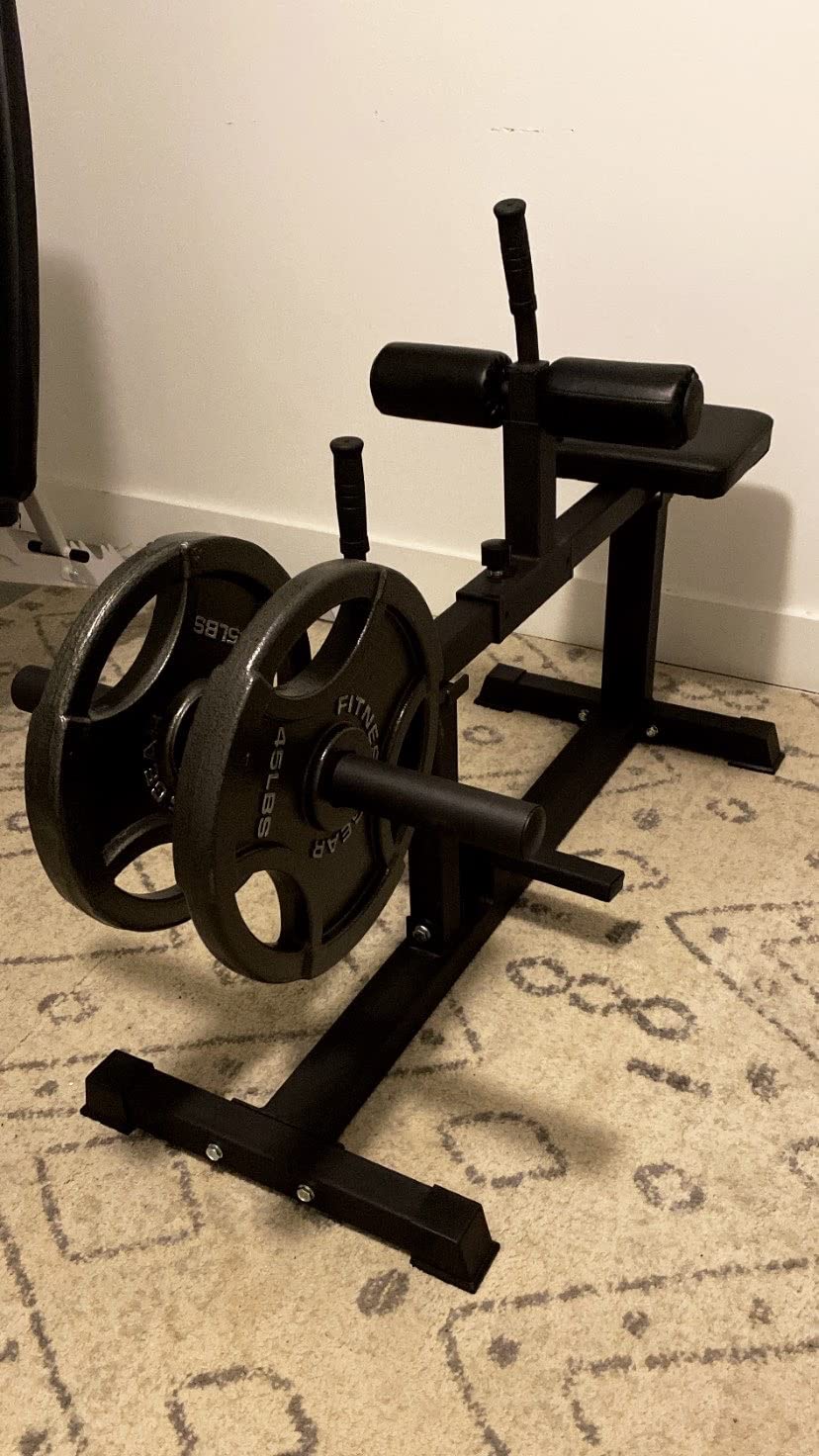 Titan Fitness Plate-Loaded Seated Calf Raise Machine, Rated 550 LB, Lower Body Specialty Machine, Strength Training Equipment, Builds Calf Strength, Leg Machine for Home Gym customer photo 1