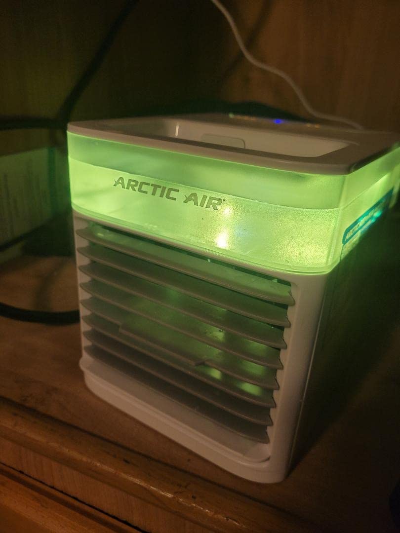 Arctic Air Pure Chill 2.0 Evaporative Air Cooler by Ontel - Powerful, Quiet, Lightweight and Portable Space Cooler with Hydro-Chill Technology For Bedroom, Office, Living Room & More,Blue customer photo 2