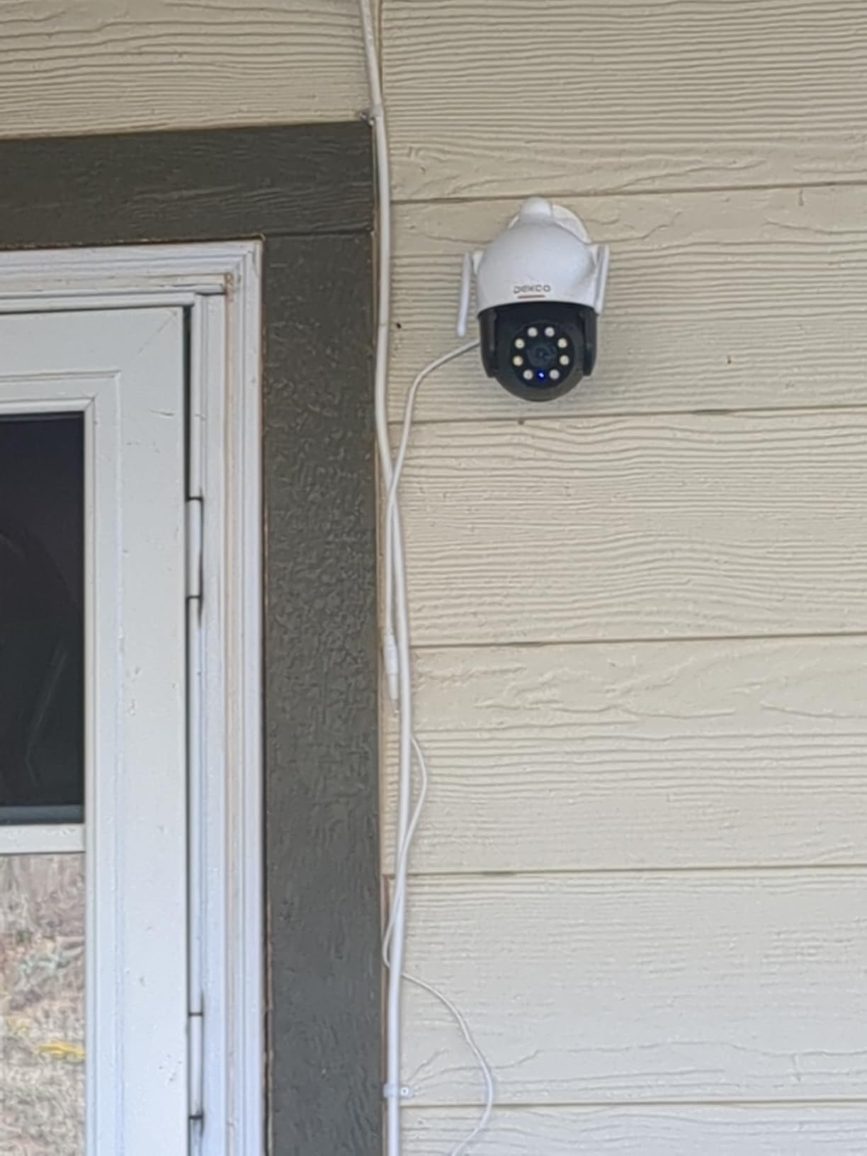 DEKCO 2K Security Camera Outdoor 2Packs, WiFi Outdoor Security Cameras Pan-Tilt 360° View, 3MP Surveillance Cameras with Motion Detection and Siren, 2-Way Audio, Full Color Night Vision, Waterproof customer photo 1