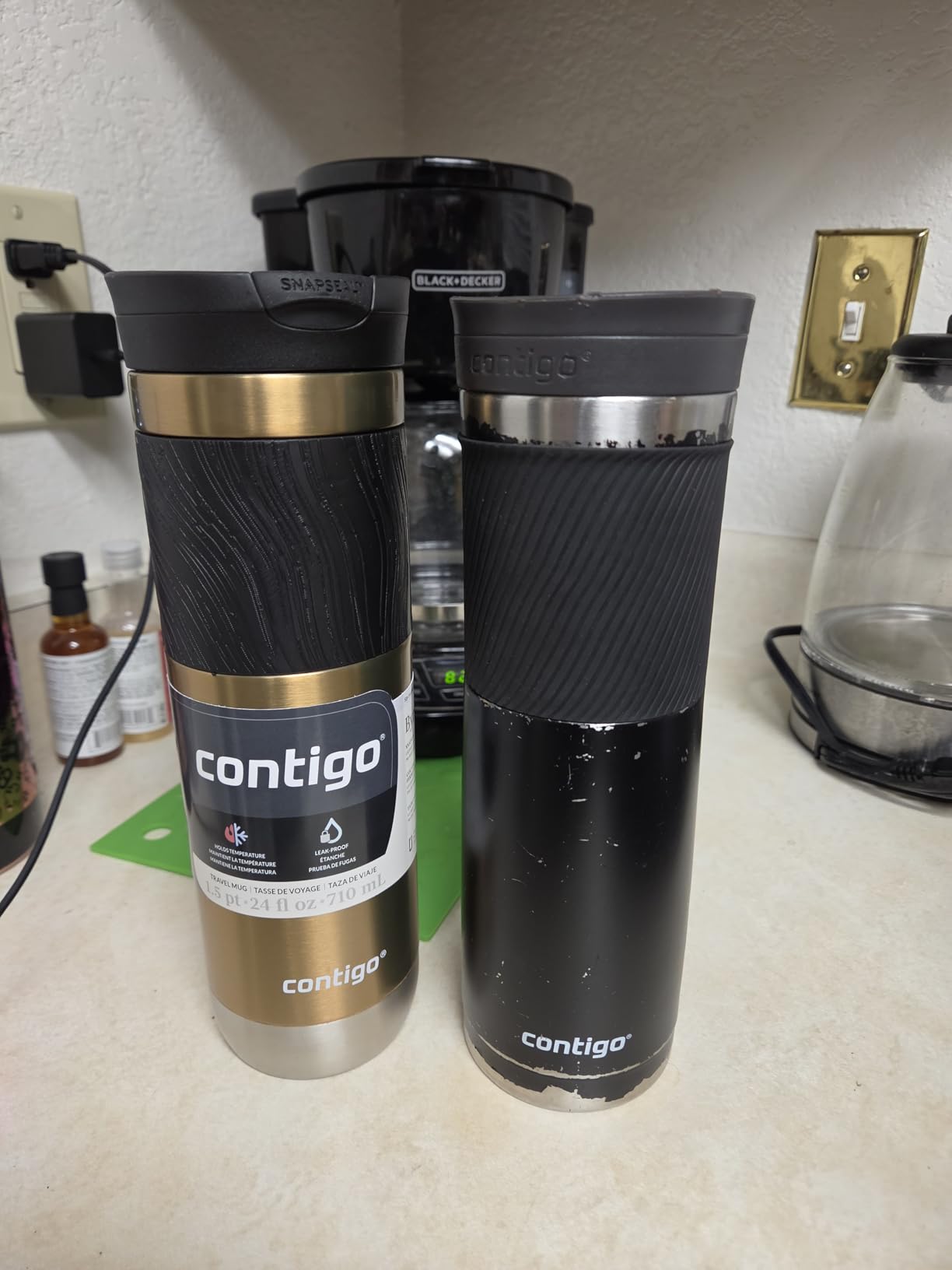 Contigo Byron Vacuum-Insulated Stainless Steel Travel Mug, 20oz - Leak-Proof Lid, BPA-Free, Blue Corn - Perfect Reusable Cup for Coffee or Water customer photo 1