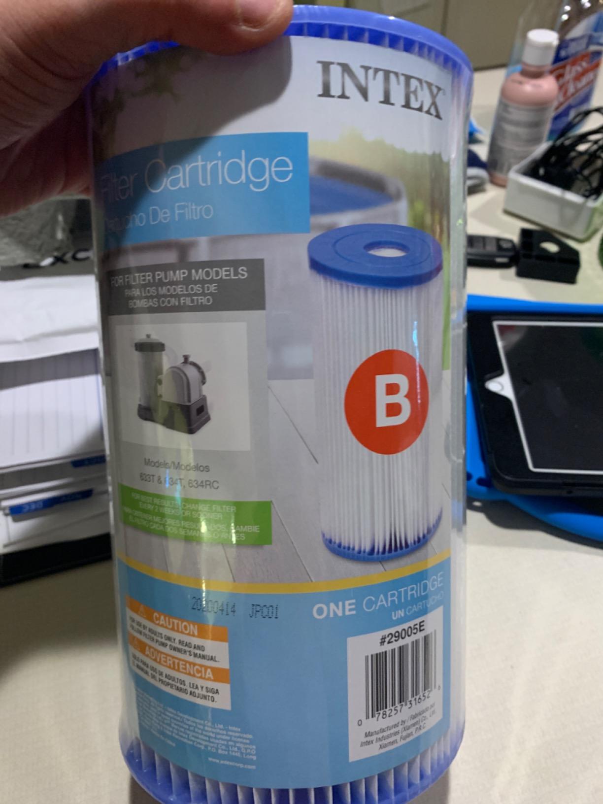 Intex 29005E Swimming Pool Type B Replacement Easy Clean Dacron Material Filter Pump Cartridge (6 Pack) customer photo 1