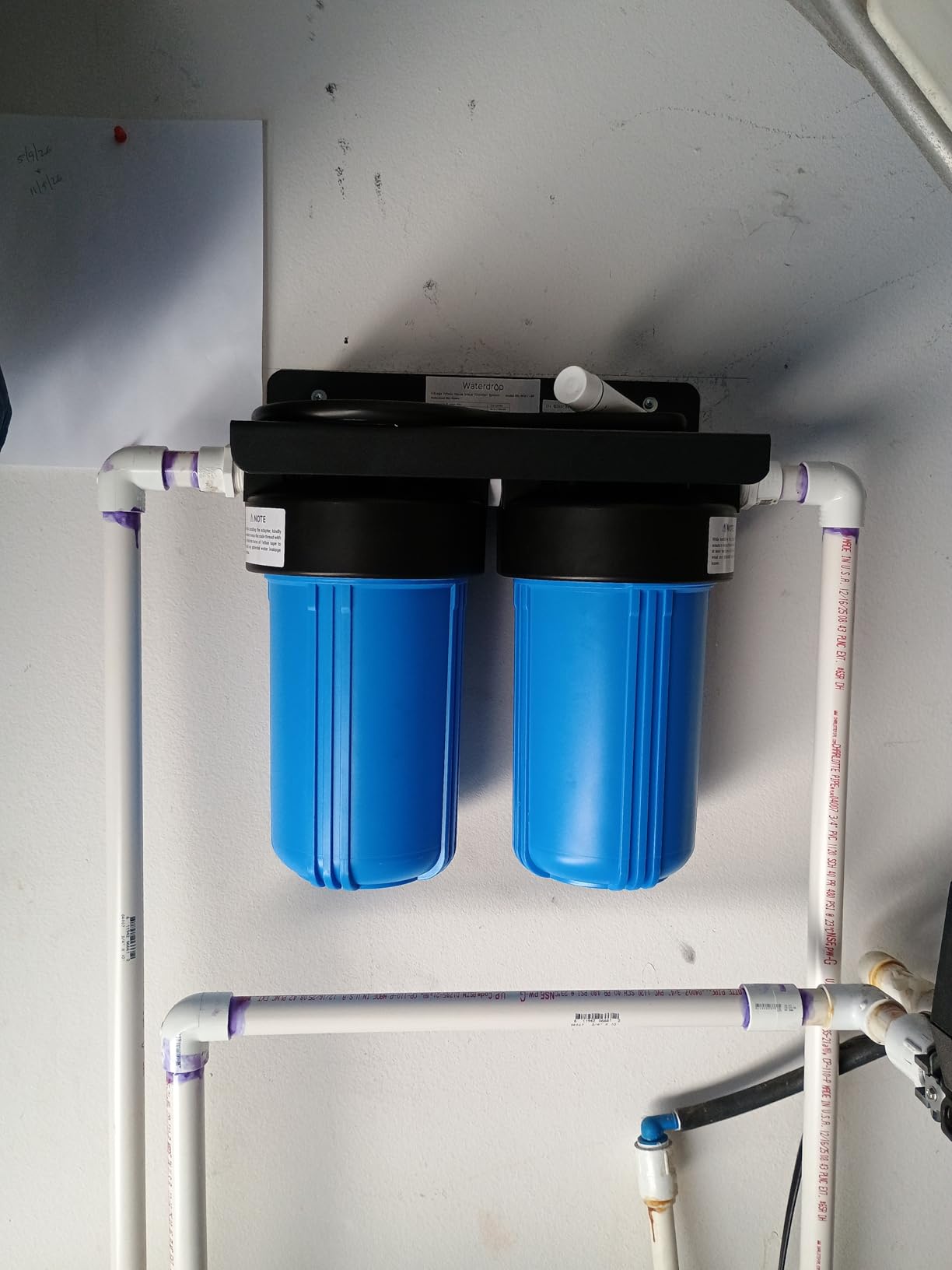 Waterdrop WD-WHF21-FG 2-Stage Whole House Water Filter System, Reduce Iron & Manganese customer photo 1