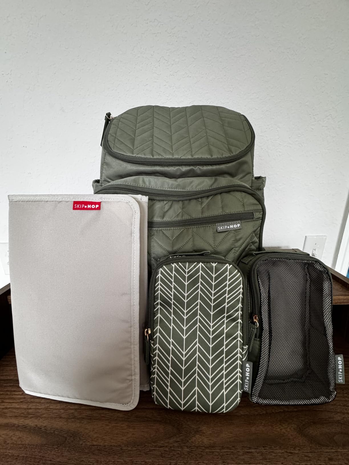 Skip Hop Diaper Bag Backpack: Forma, Multi-Function Baby Travel Bag with Changing Pad & Stroller Attachment, Mauve Mist customer photo 1