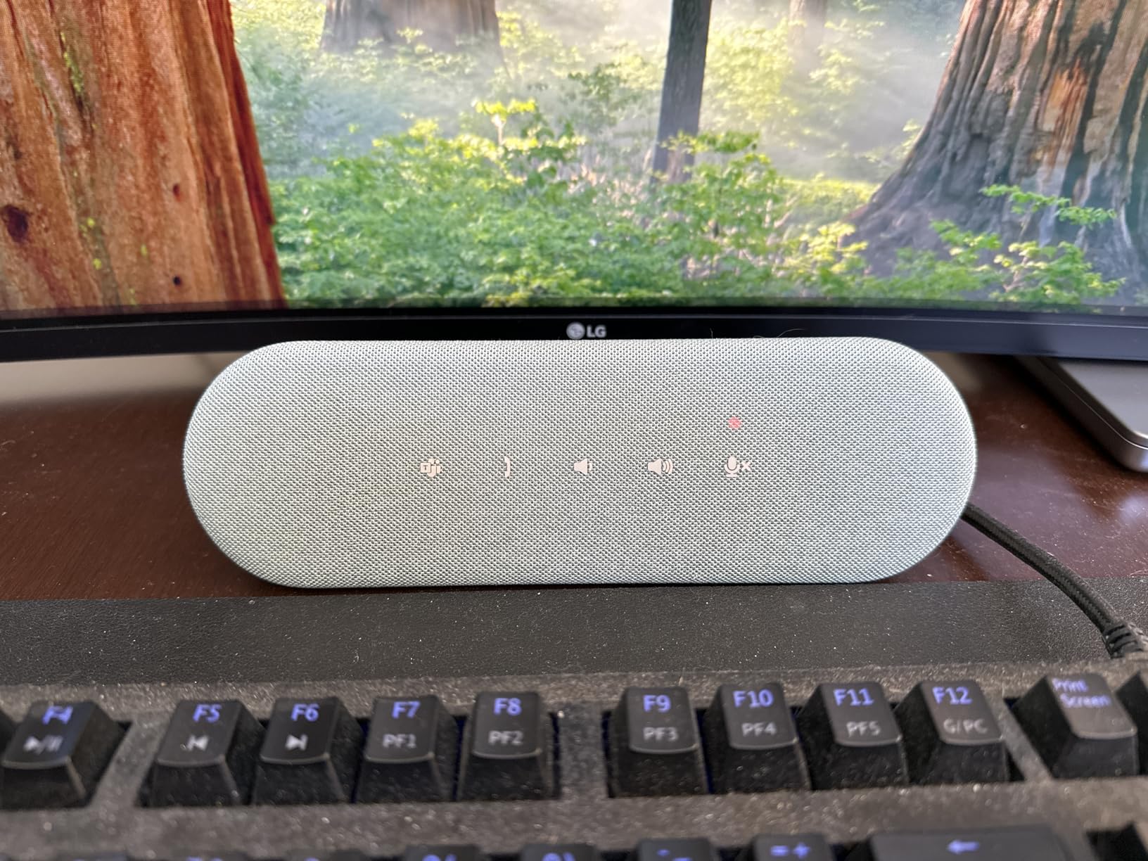 Dell SP3022 USB Computer Speaker for PC, Laptop, Monitor, Business Conference-Mini Soundbar Speakerphone, AI Noise Echo Cancellation, Full Duplex Audio, MS-Teams Certified customer photo 1