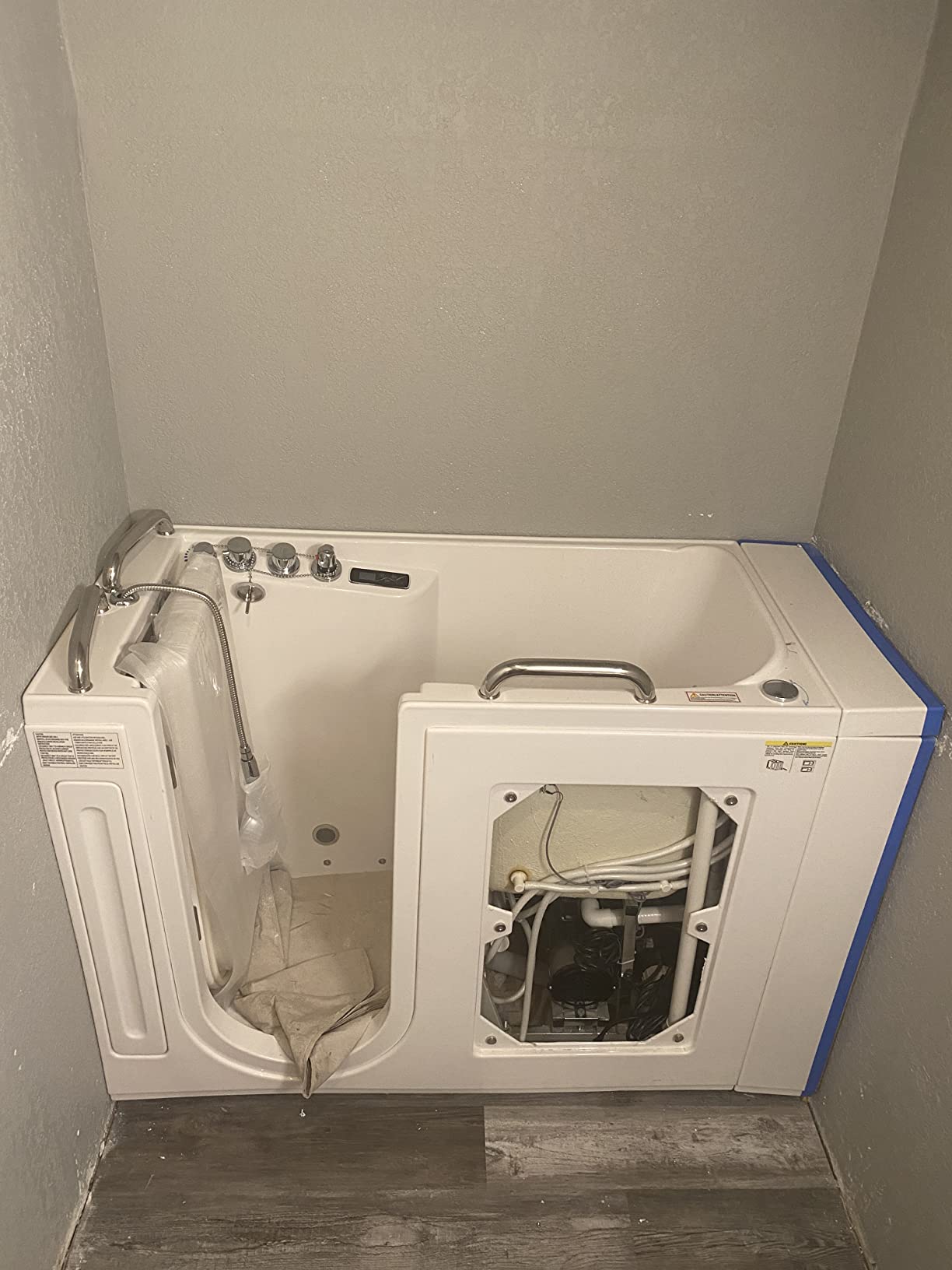 ANZZI Walk-In Bathtub 27 x 53 in Dual Therapy Acrylic Tub with 10 Whirlpool Jets, 18 Air Jets, Inline Heater, Quick Fill Faucet, Handheld Shower, Aromatherapy, Chromatherapy, Left Drain | 2753FLWL customer photo 1