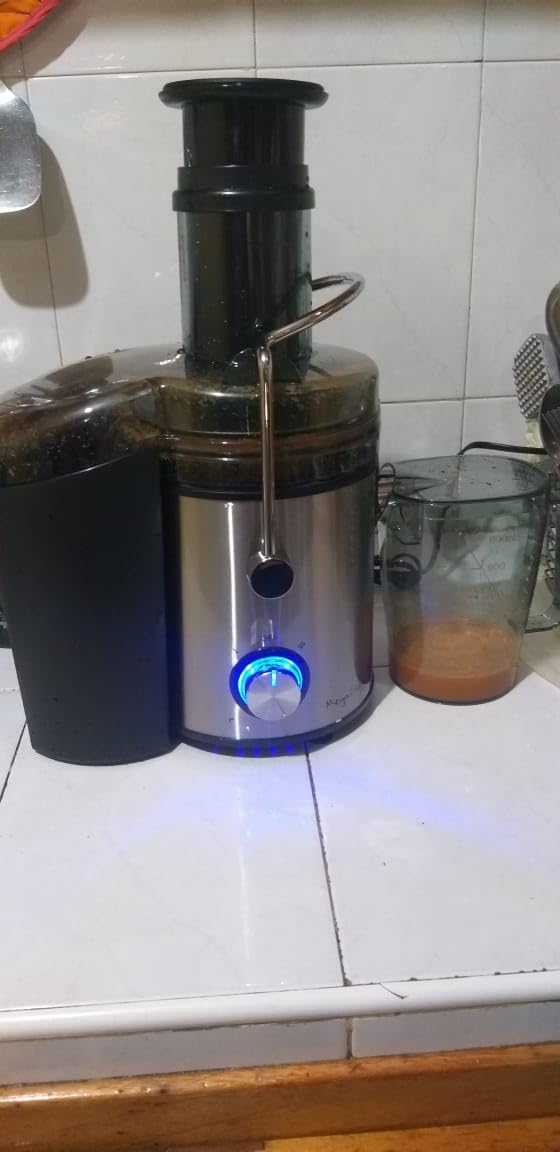 Megachef Masticating Slow Juicer Extractor with Reverse Function, Cold Press Juicer Machine with Quiet Motor, Chrome Silver customer photo 1