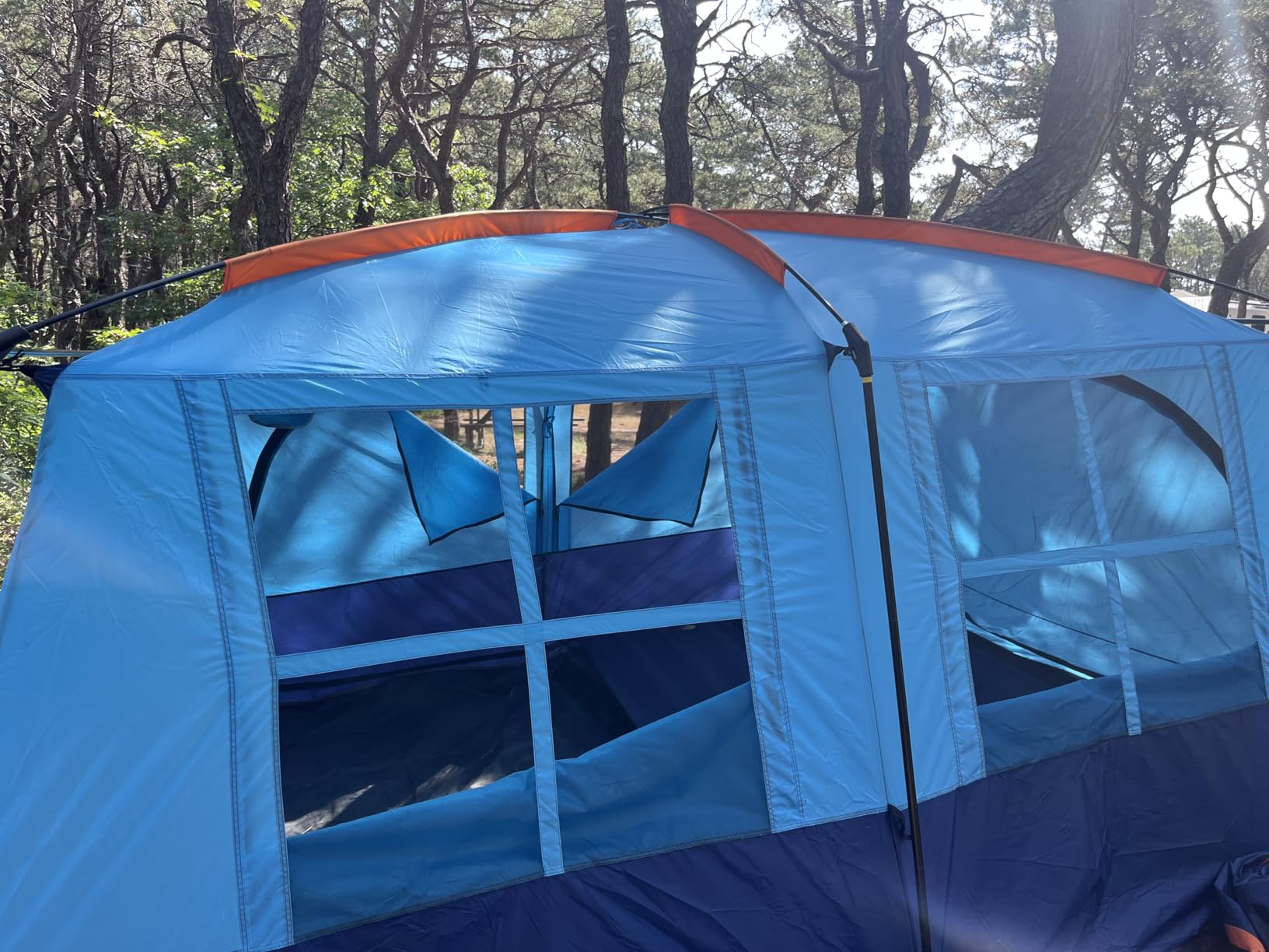 KTT Extra Large Tent 6-12-14 Person, Family Cabin Tents, 2 Rooms, 3 Doors and 3 Windows with Mesh, Straight Wall, Waterproof, Double Layer, Big Tent for Outdoor, Picnic, Camping, Family Gathering customer photo 1
