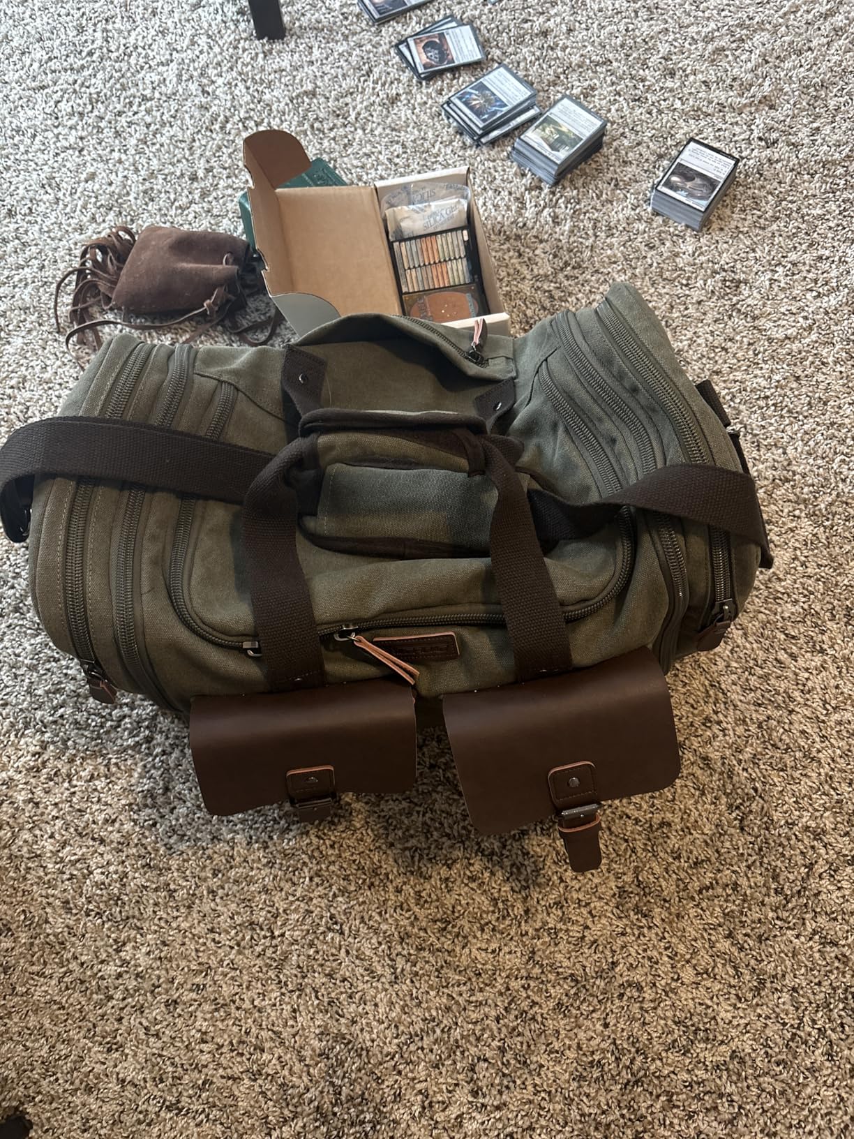 Waxed Canvas Duffle Bag - 50L Waterproof Weekender Overnight Travel Bag customer photo 1