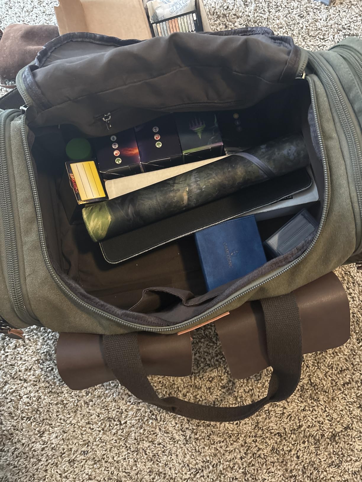 Waxed Canvas Duffle Bag - 50L Waterproof Weekender Overnight Travel Bag customer photo 2