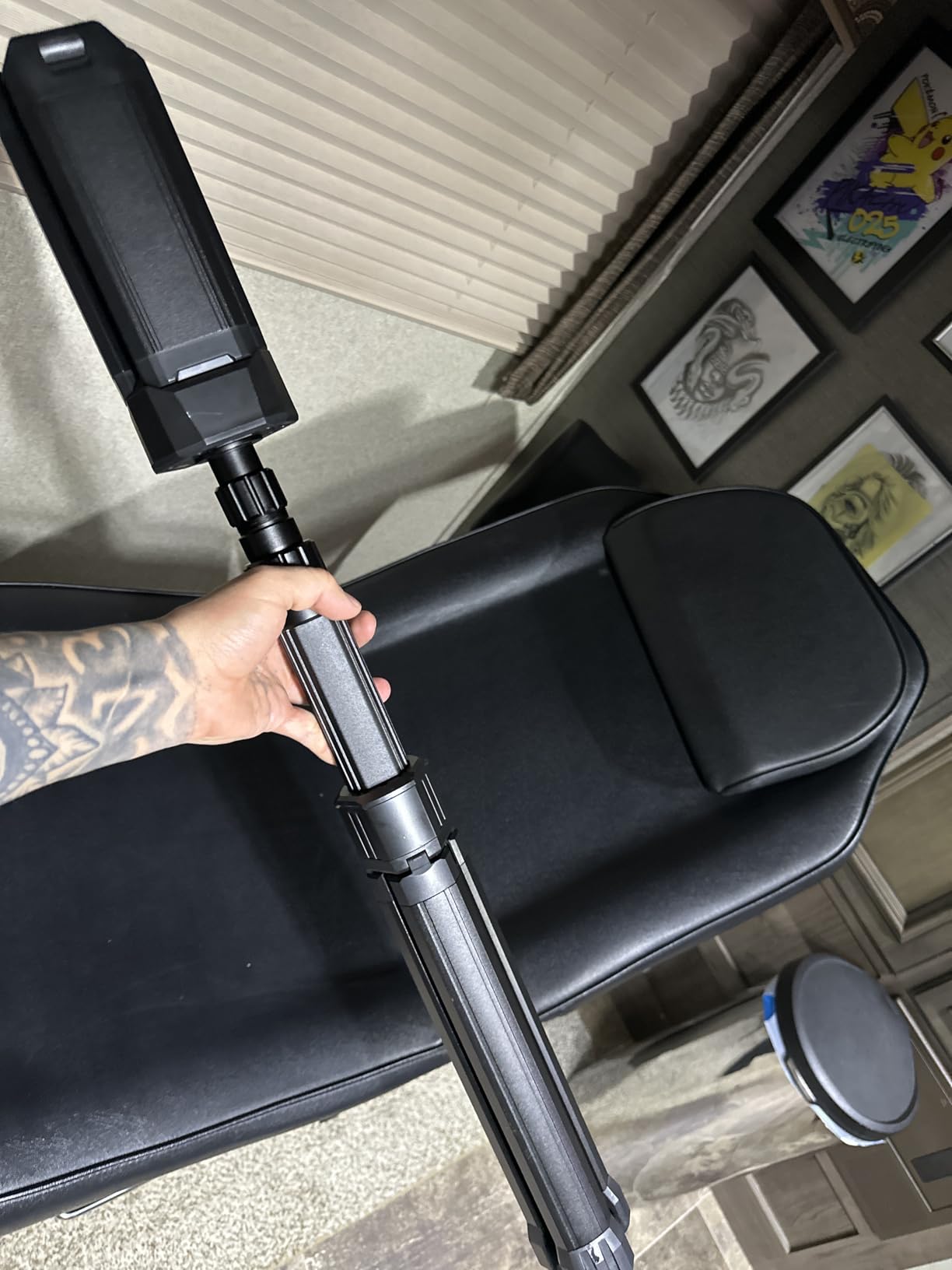 Rechargeable LED Work Light with Stand, Aluminum 67 Inch Portable Cordless Work Light, 8AH Battery, 500/1500/2500 Lumen, 4000/6500K Dimmable with Detachable Tripod customer photo 1