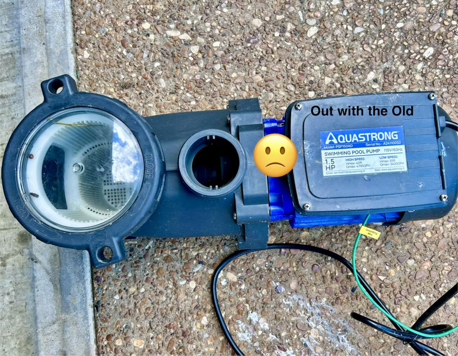 Aquastrong In/Above Ground Pool Pump High Flow Self Primming Swimming Pool Pump, Deep Blue customer photo 2