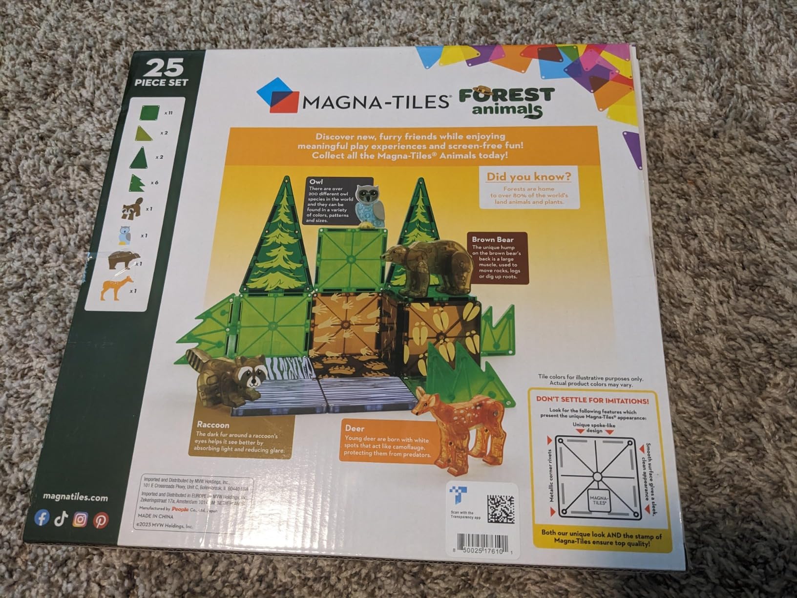 Magna-Tiles Forest Animals 25-Piece Magnetic Construction Set, The ORIGINAL Magnetic Building Brand customer photo 2