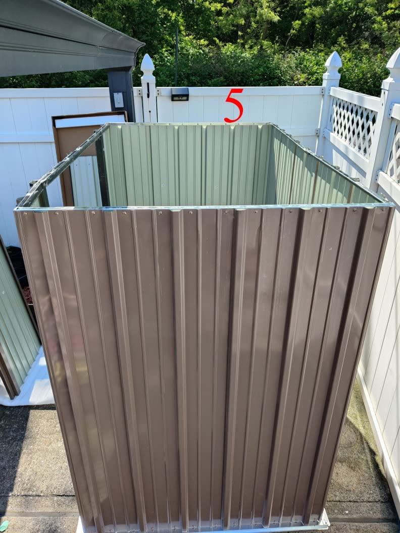 Gizoon 6' x 4' Outdoor Storage Shed with Double Lockable Doors, Anti-Corrosion Metal Garden Shed, Waterproof Shed Outdoor Storage for Backyard Patio Lawn, Dark Gray customer photo 2