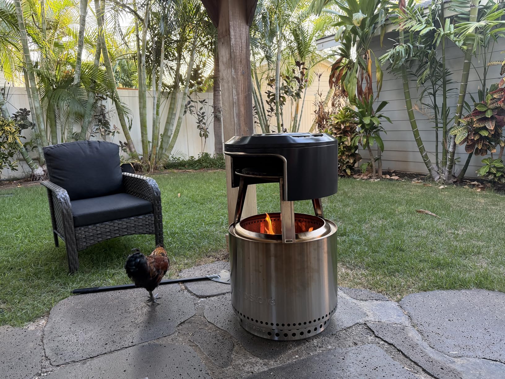 Bonfire Pi Fire | Pizza Oven Accessory for Bonfire Fire Pit, Incl. Carry Case & Cordierite Pizza Stone, Wood Burning Assembly, Stainless Steel, (H x Dia): 16.9 x 19.3 in, 19.6 lbs customer photo 2