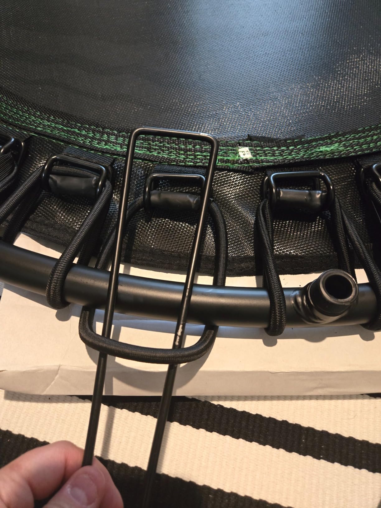 BCAN BT2 450/550LBS Mini Rebounder Trampoline for Adults with Bar, Fitness Trampoline with Bungees, Adjustable Handle, Stable & Quiet, Indoor Outdoor, Whole-Body Workout - 40IN/48IN customer photo 1