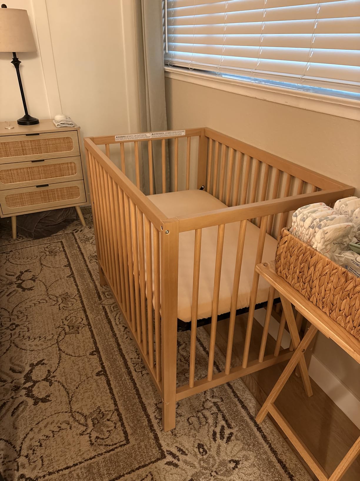 Graco Teddi 4-in-1 Convertible Mini Crib with Bonus Water-Resistant Mattress - GREENGUARD Gold Certified, 2.75-Inch Mattress Included, Small Spaces Crib, Easy 30-Minute Assembly (Driftwood) customer photo 1