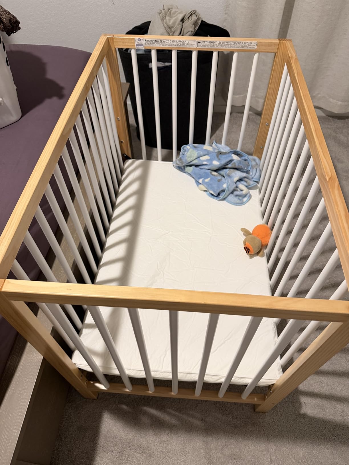Graco Teddi 4-in-1 Convertible Mini Crib with Bonus Water-Resistant Mattress - GREENGUARD Gold Certified, 2.75-Inch Mattress Included, Small Spaces Crib, Easy 30-Minute Assembly (Driftwood) customer photo 2