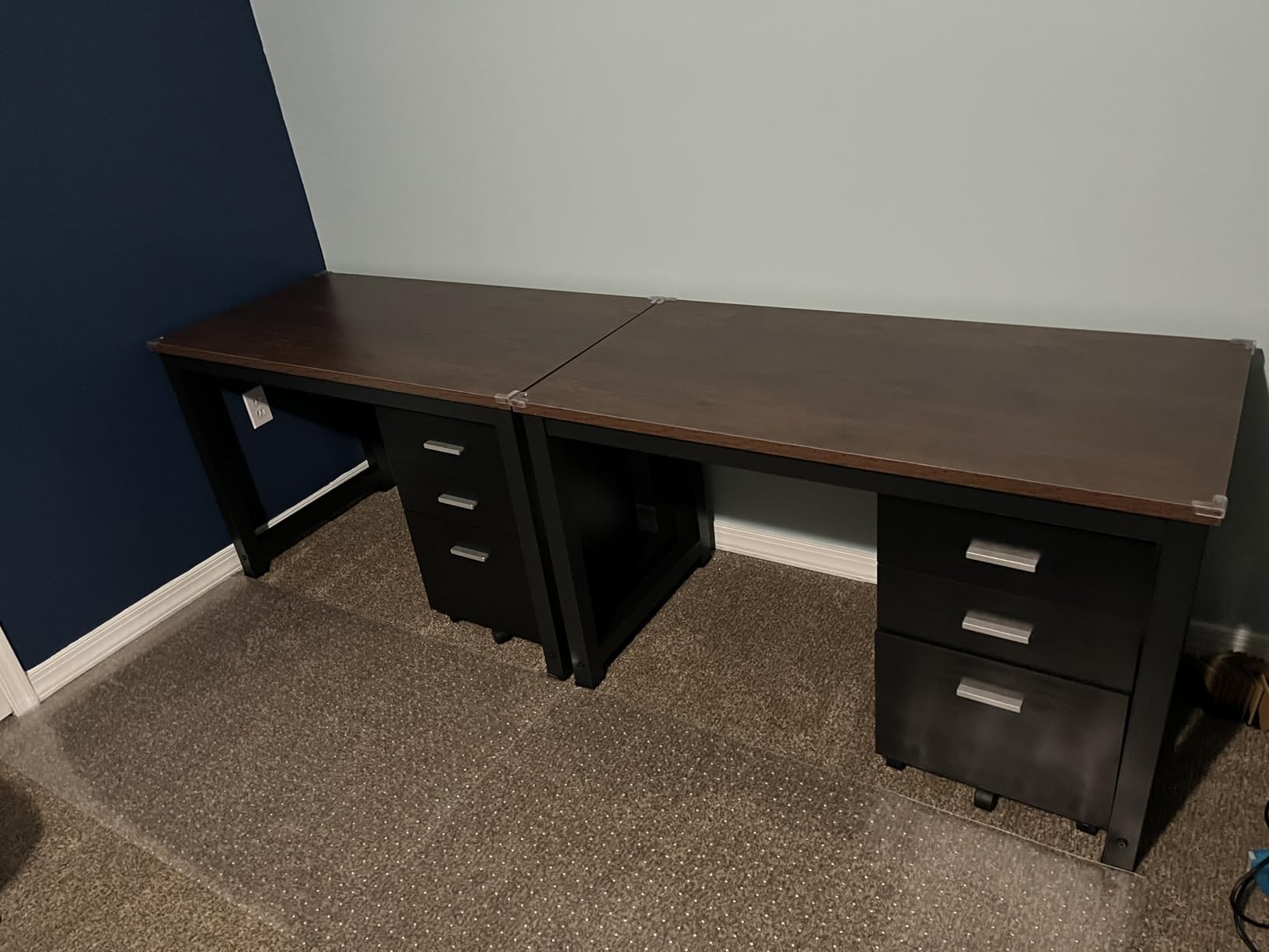 Tribesigns Modern Computer Desk, 78.7 x 39.4 inch X Large Executive Office Desk Computer Table Study Writing Desk Workstation for Home Office, Rustic/Black customer photo 1