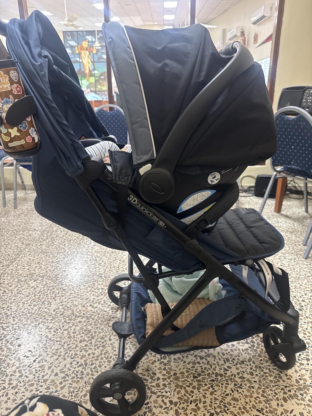 Ingenuity 3Dquickclose CS+ Compact Fold Stroller - Lightweight Stroller with Oversized Canopy, Extra-Large Storage and Compact Fold, Gray customer photo 1
