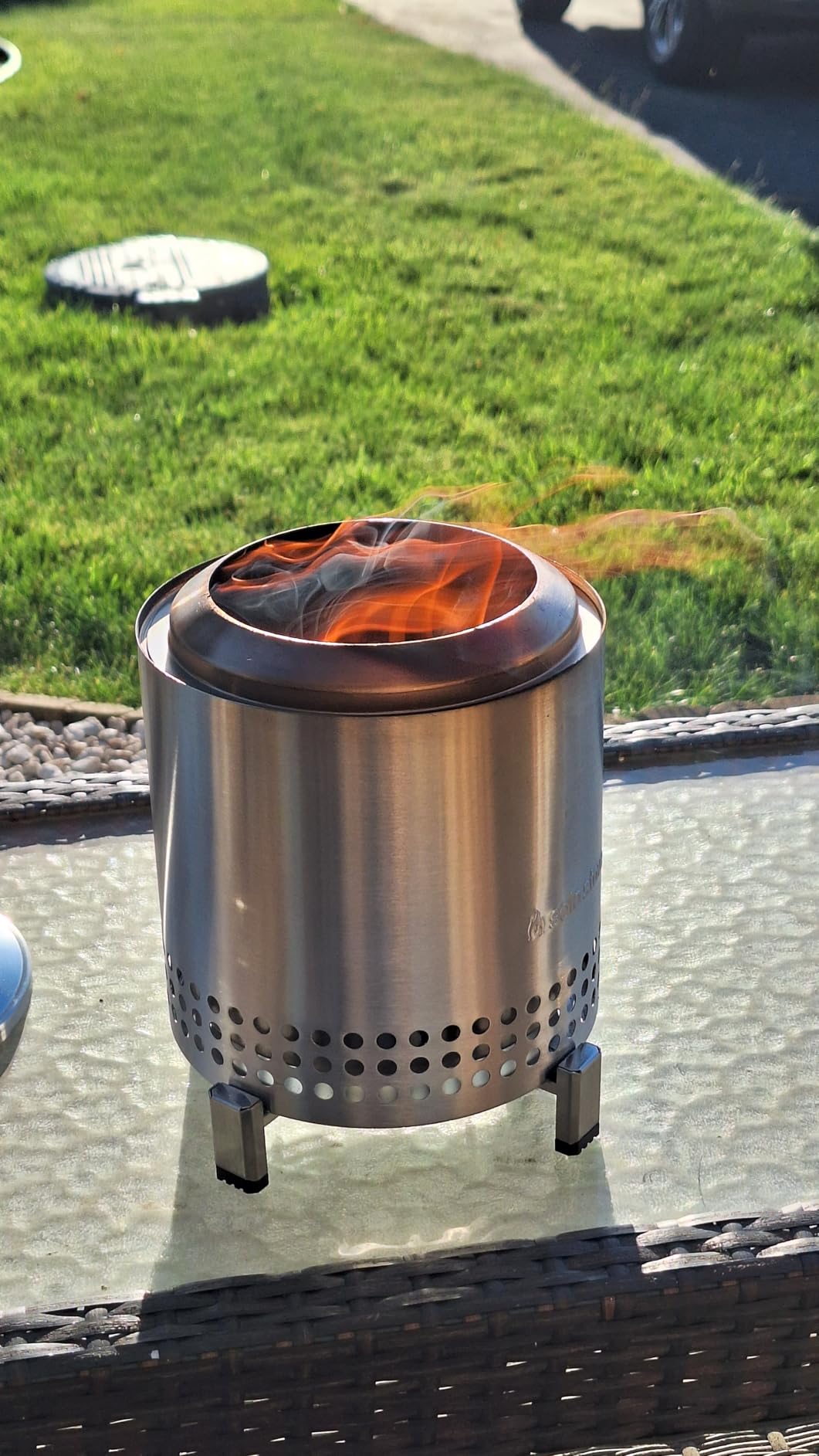 Solo Stove Mesa XL, 7 Inch Tabletop Fire Pit with Stand - Smokeless, Stainless Steel Fire Pit for Camping, Outdoor & Patio- Wood Burning or Pellet Fueled Portable Bonfire, 2.3lbs, Stainless Steel customer photo 2