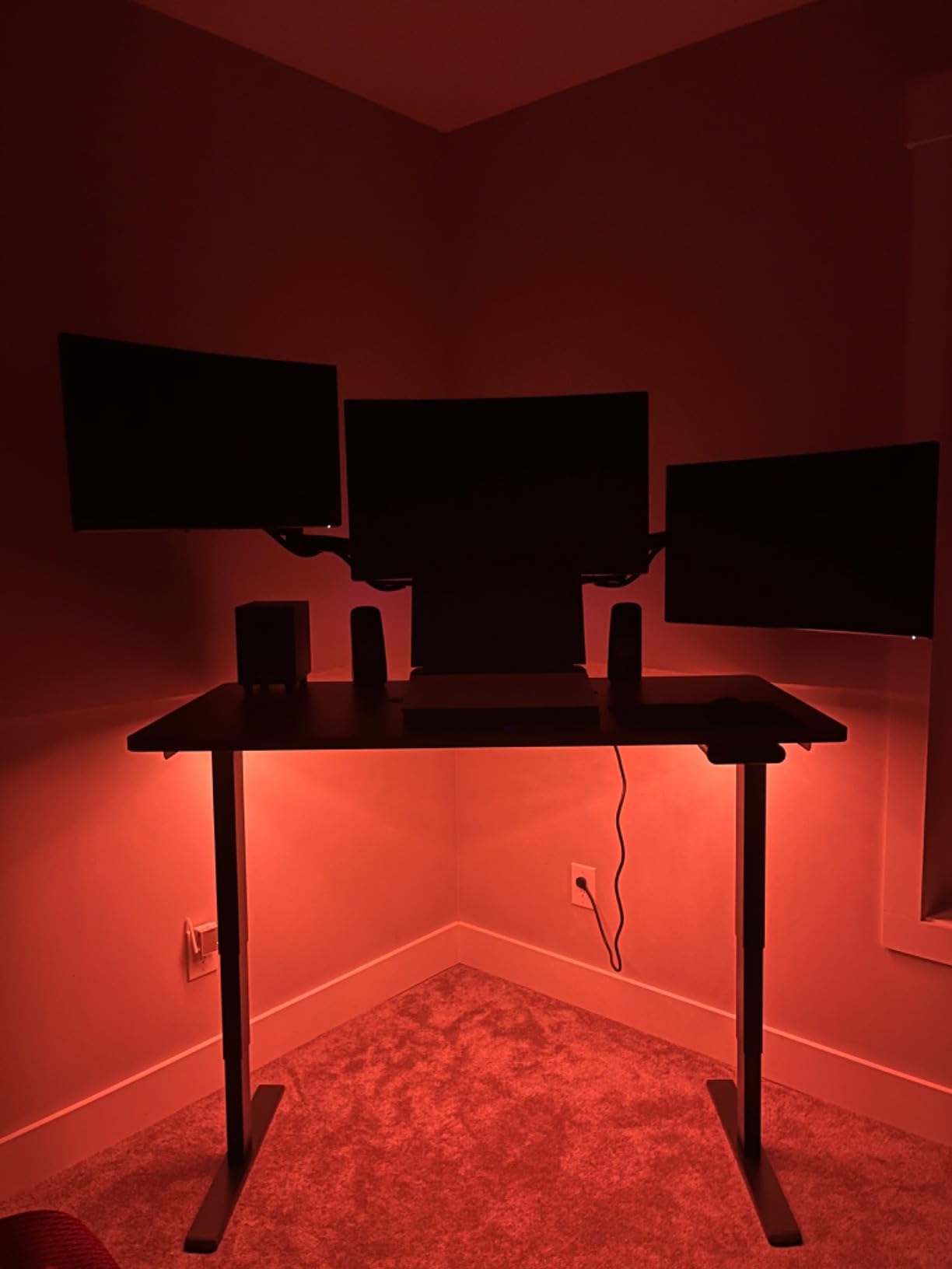 FLEXISPOT E6 3-Stage Dual Motor Electric Standing Desk 55 x 28 Sit Stand Up Desk, Holds 220 lbs, Adjustable Height w/Memory Presets, One-Piece Black Desktop & Black Frame customer photo 2