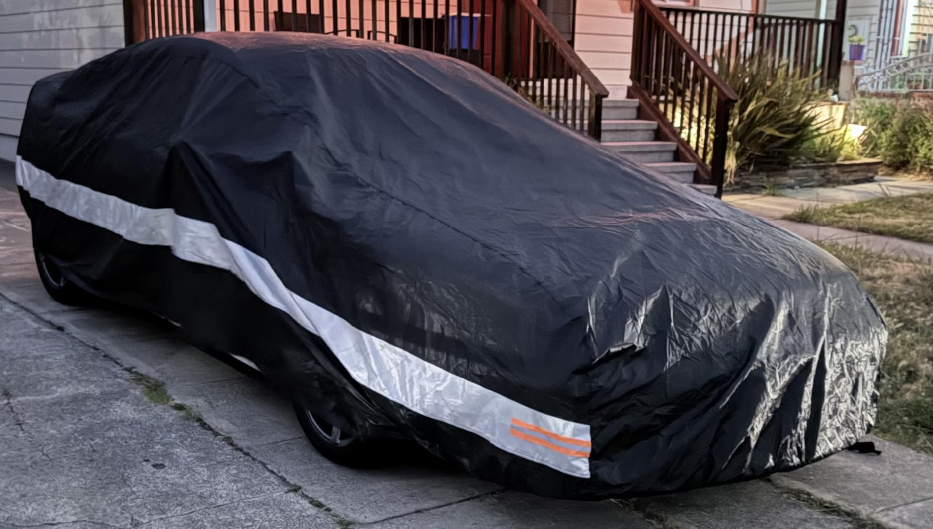 10 Layers Car Cover Waterproof All Weather for SUV, 100% Waterproof Outdoor Car Covers Rain Snow UV Dust Protection. Custom Fit for BMW X3, Audi Q5, Nissan Rogue, Chevy Equinox customer photo 1