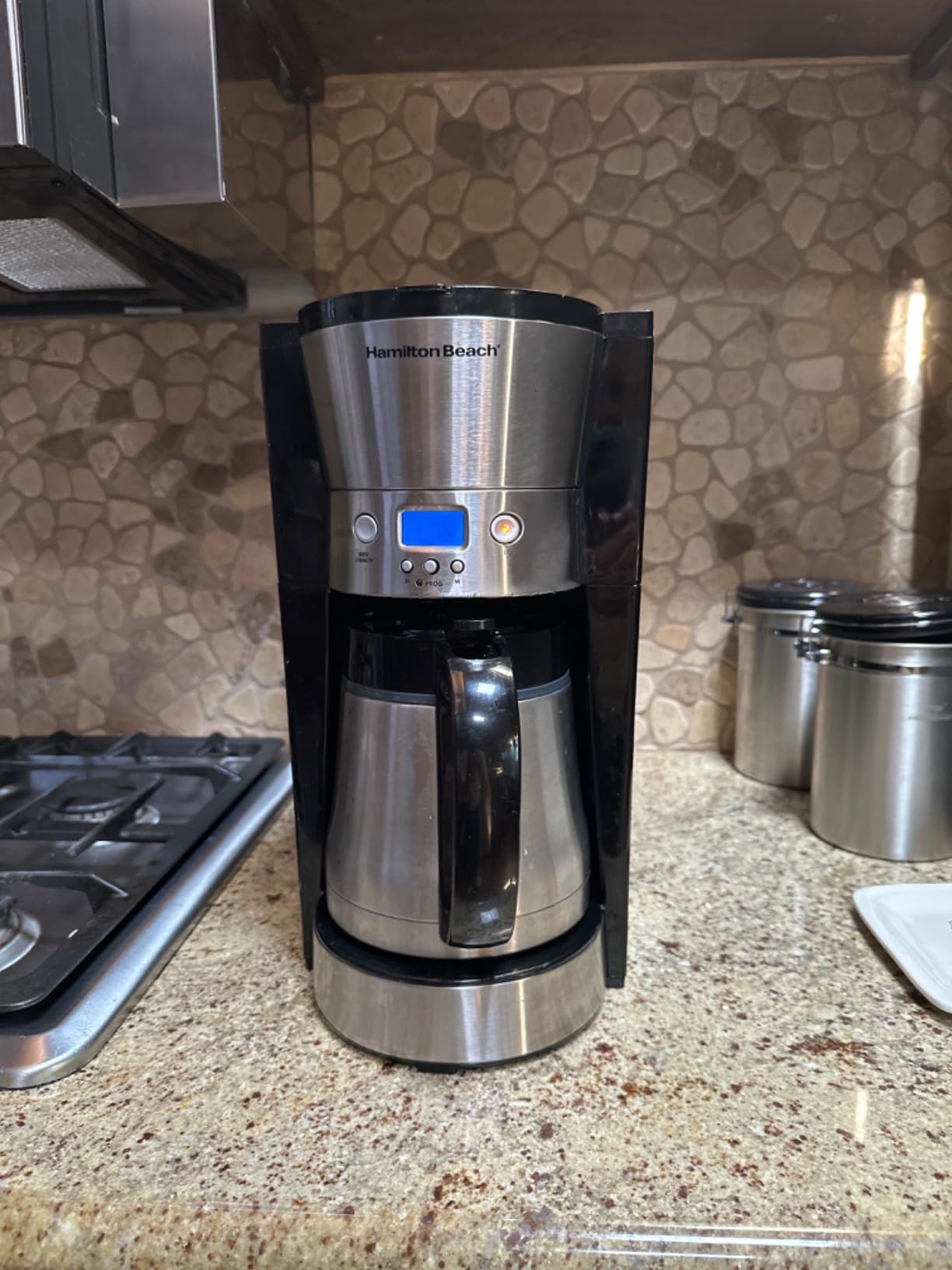 Hamilton Beach Programmable Coffee Maker with 10 Cup Thermal Carafe, 3 Brewing Options, Auto Shutoff & Pause and Pour, Stainless Steel (46899R) customer photo 2