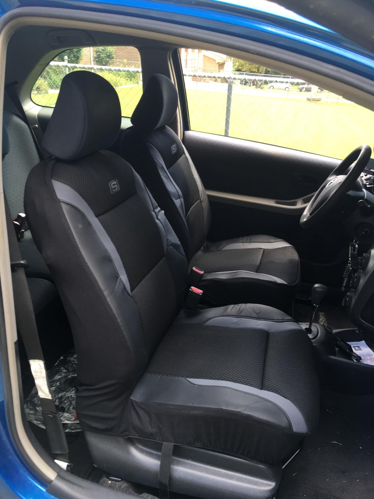 Skechers Memory Foam Seat Covers, Air Cool Mesh Thick Car Seat Covers, Car Seat Covers Front Seats Airbag Compatible, Universal Automotive Comfort for Most Cars, Vans, Trucks, SUV,Black customer photo 1