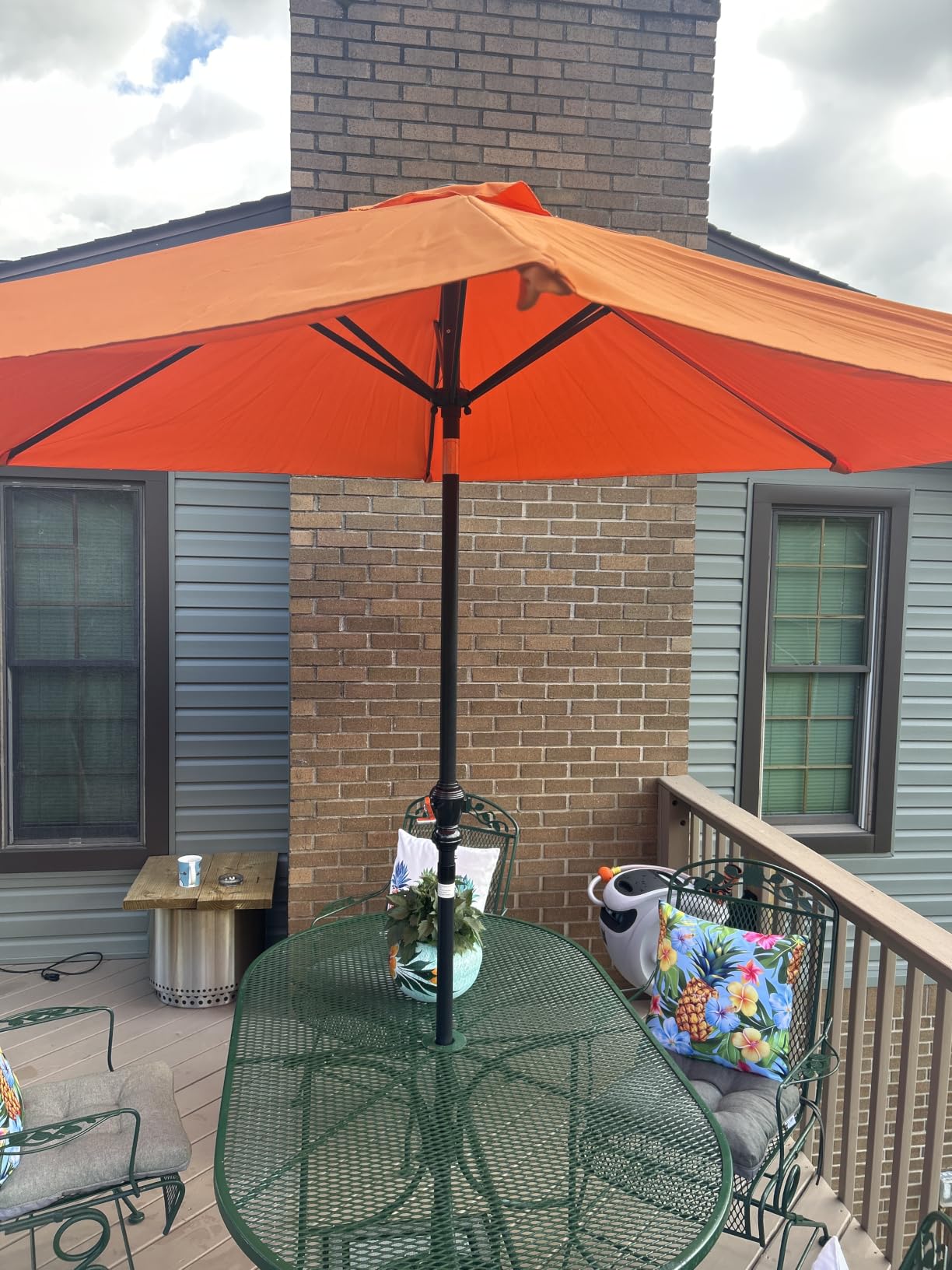 Best Choice Products 10ft Outdoor Patio Umbrella, Outdoor Table Umbrella, Yard Umbrella, Market Umbrella with 8 Sturdy Ribs, Push Button, Tilt and Crank - Navy Blue customer photo 1