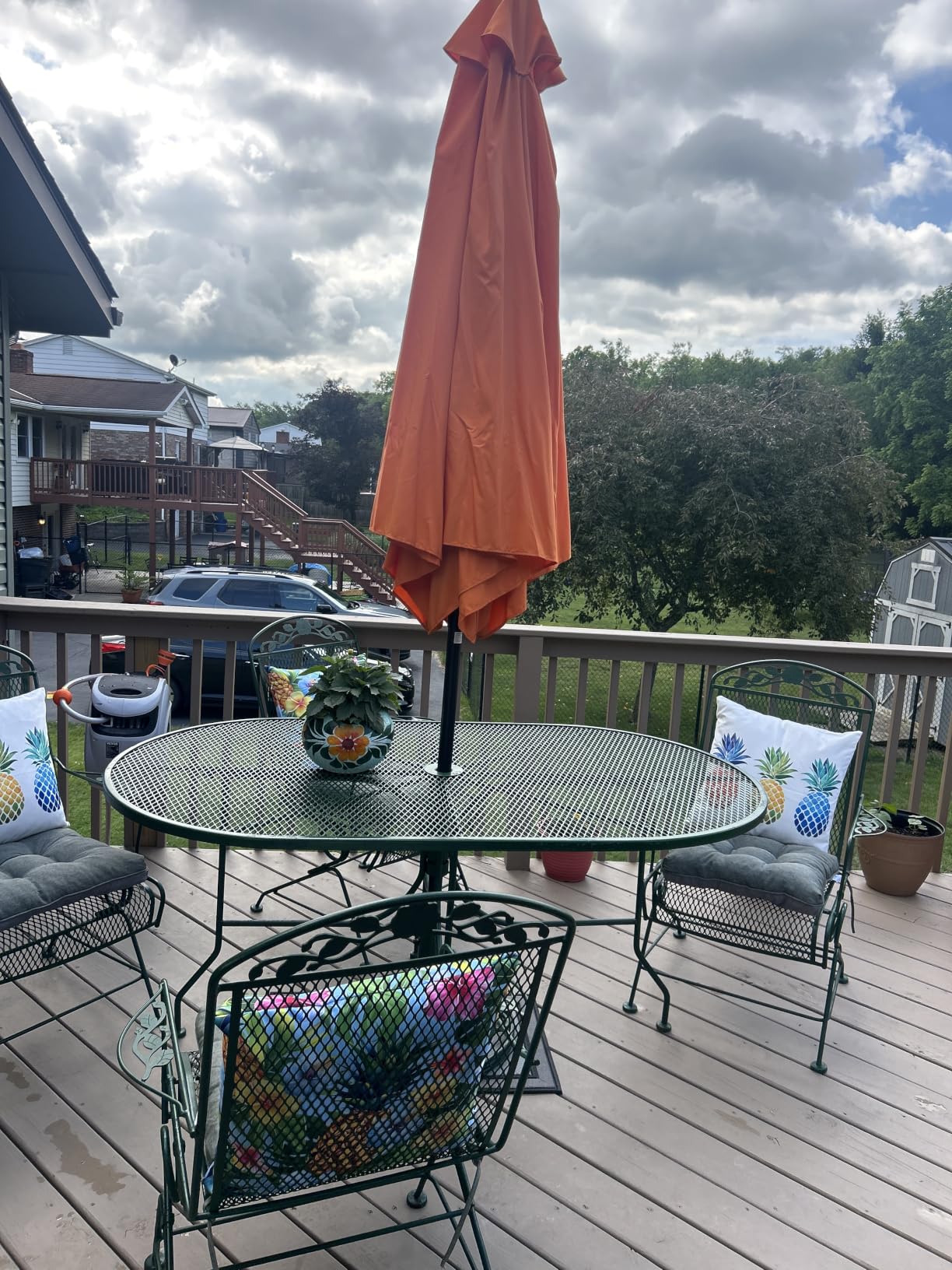 Best Choice Products 10ft Outdoor Patio Umbrella, Outdoor Table Umbrella, Yard Umbrella, Market Umbrella with 8 Sturdy Ribs, Push Button, Tilt and Crank - Navy Blue customer photo 2