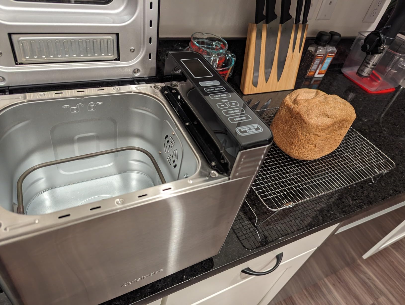 Cuisinart Bread Maker Machine, Stainless Steel Convection Bread Machine with 16 Menu Options, 3 Loaf Sizes Up to 2 Lb., 3 Crust Colors, Includes Measuring Cup, Spoon & Kneading Hook, CBK-210 customer photo 2