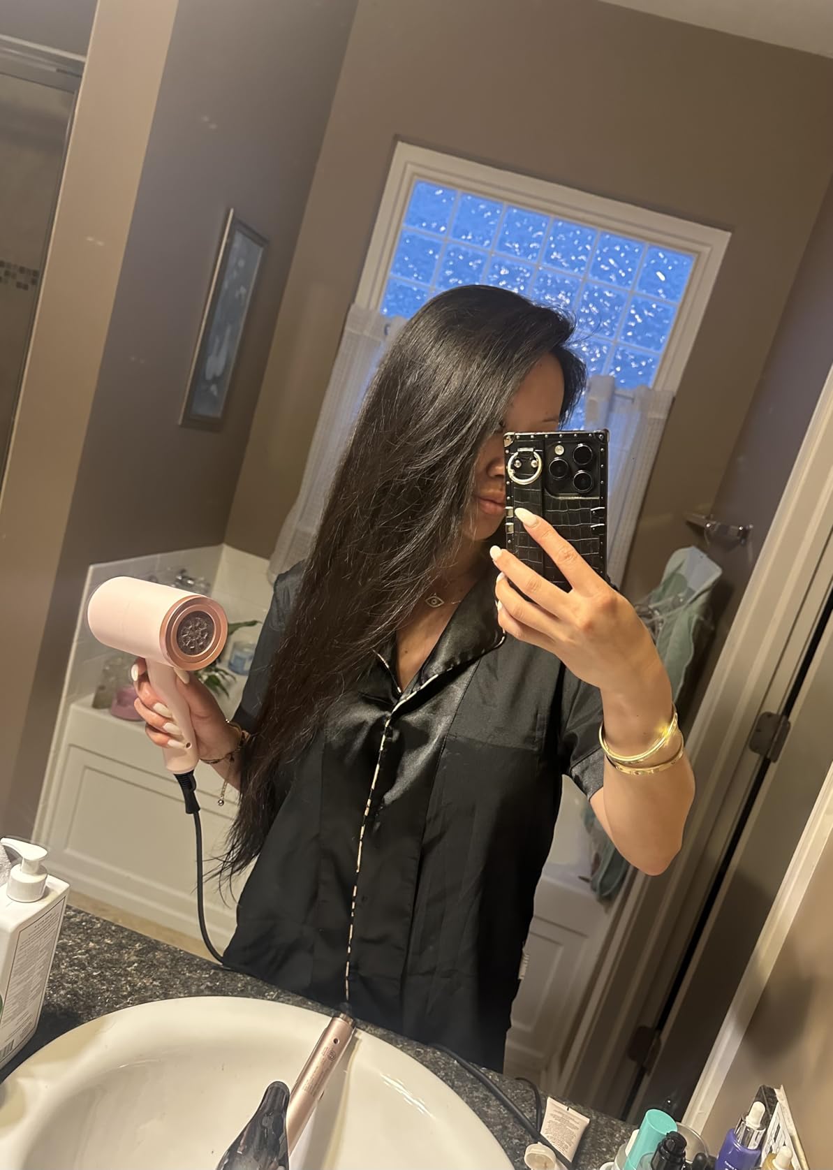 slopehill Professional Ionic Hair Dryer, 1800W (Black) customer photo 2
