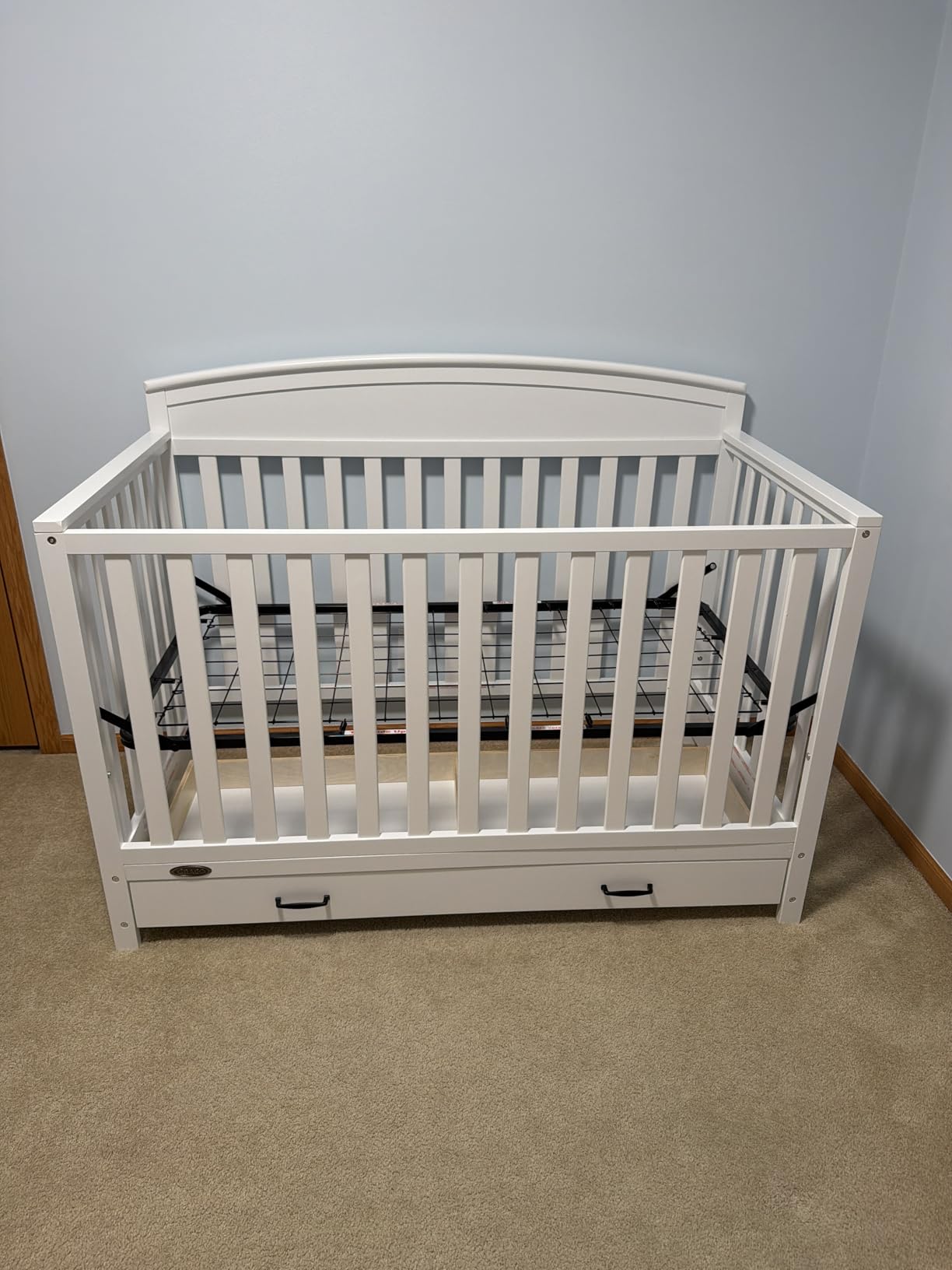 Graco Benton 5-in-1 Convertible Crib with Drawer - GREENGUARD Gold Certified, Converts from Baby Crib to Toddler Bed, Daybed and Full-Size Bed, Full-Size Nursery Storage Drawer (Driftwood) customer photo 1