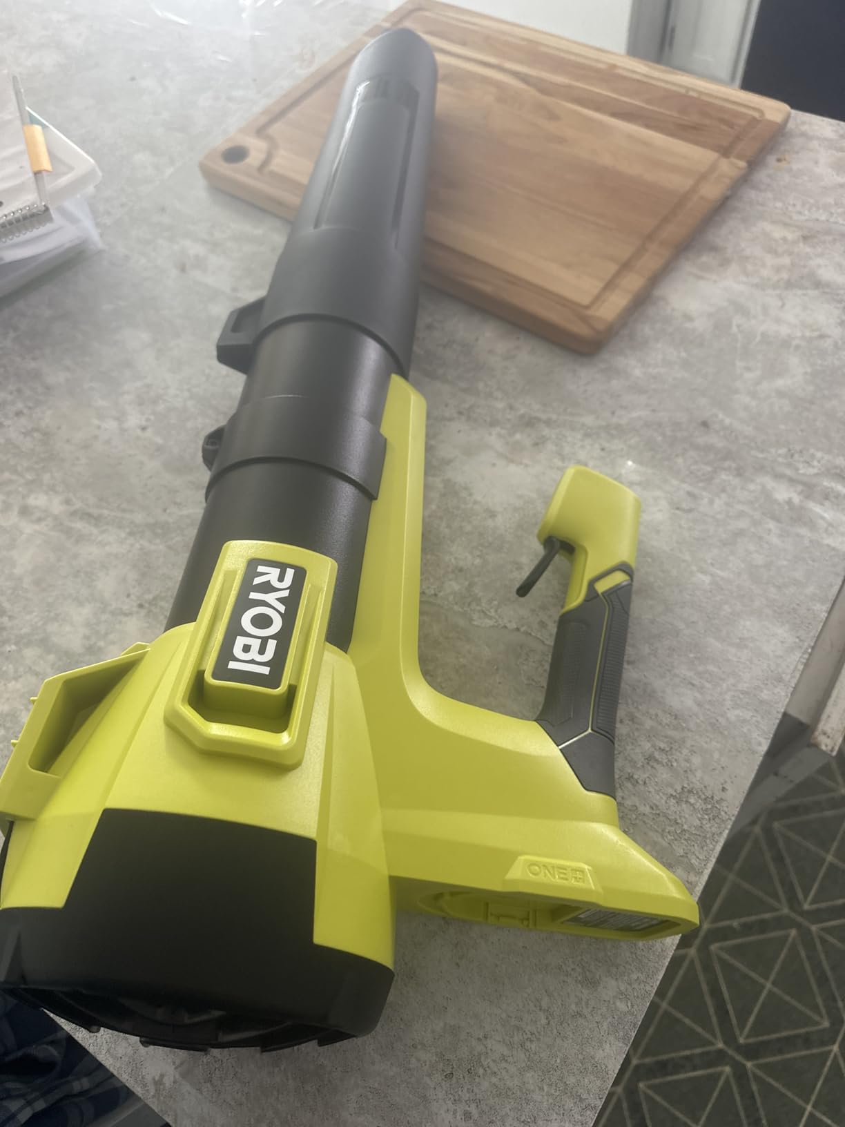 Ryobi ONE+ 18V 100 MPH 325 CFM Cordless Battery Variable Speed Jet Fan Leaf Blower with 4.0 Ah Battery and Charger, GREEN customer photo 1
