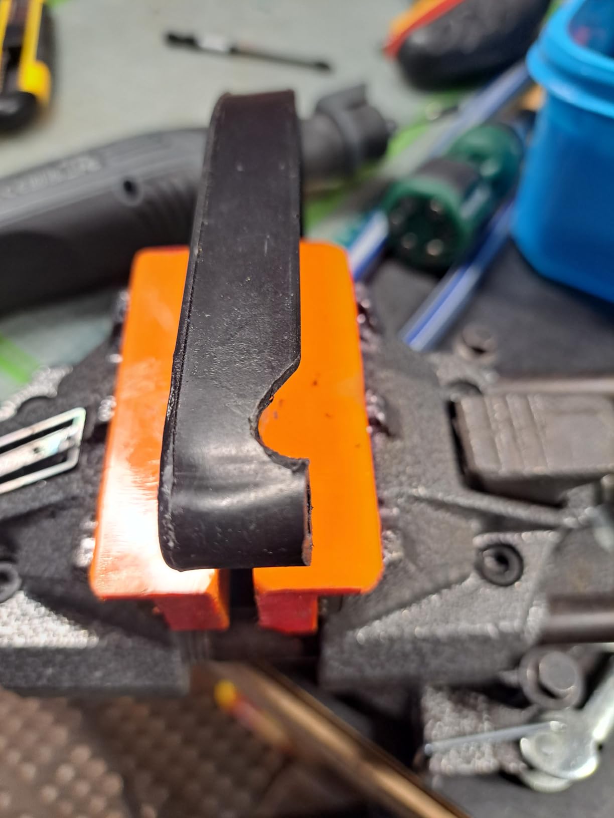 Angle Grinder Stand Grinder Holder | 45 Degree Clamp Angle Grinder Holder Bracket with Slide Handle Cast Iron Base for 100-125mm Angle Grinder customer photo 1