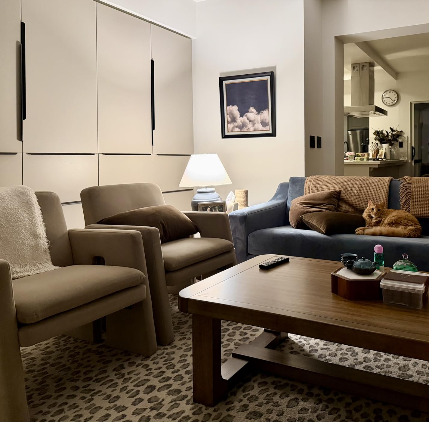 Signature Design by Ashley Cabalynn Modern Coffee Table with Solid Wood Frame, Light Brown customer photo 1