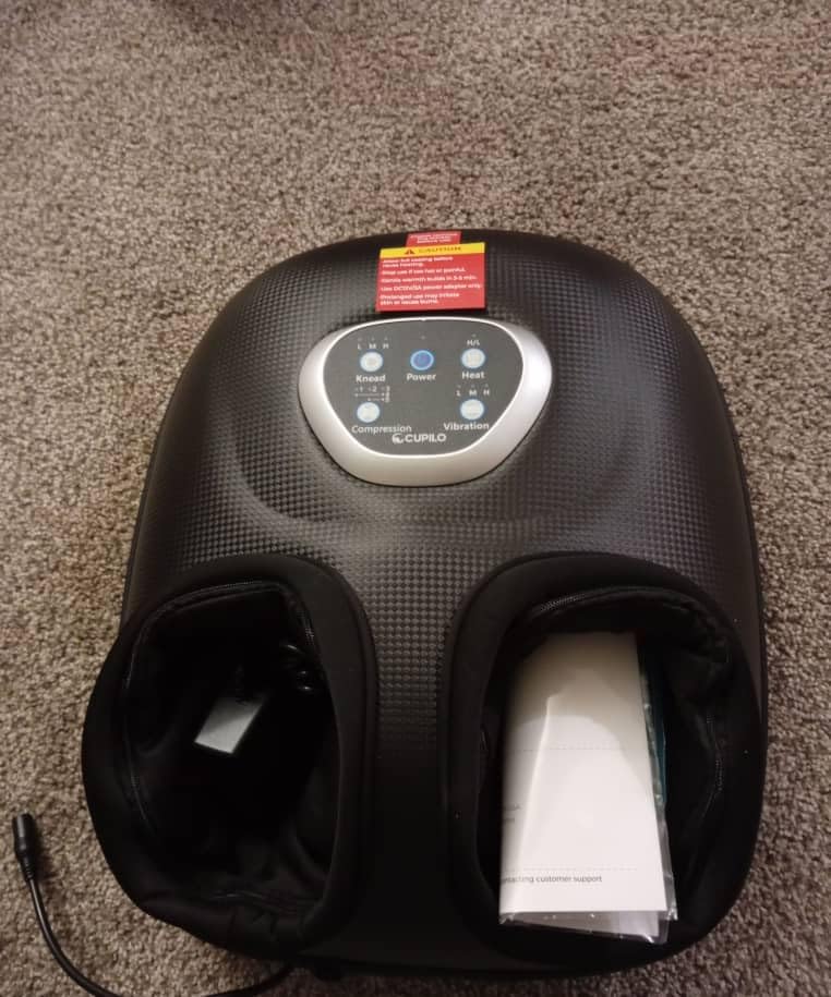 CuPiLo Foot Massager FSA Eligible HSA, 2026 Upgraded, Fathers Day Dad Gifts for Men, Feet Massager with Heat for Plantar Fasciitis Relief, 5 Levels Compression & Vibration Massage for Neuropathy customer photo 2