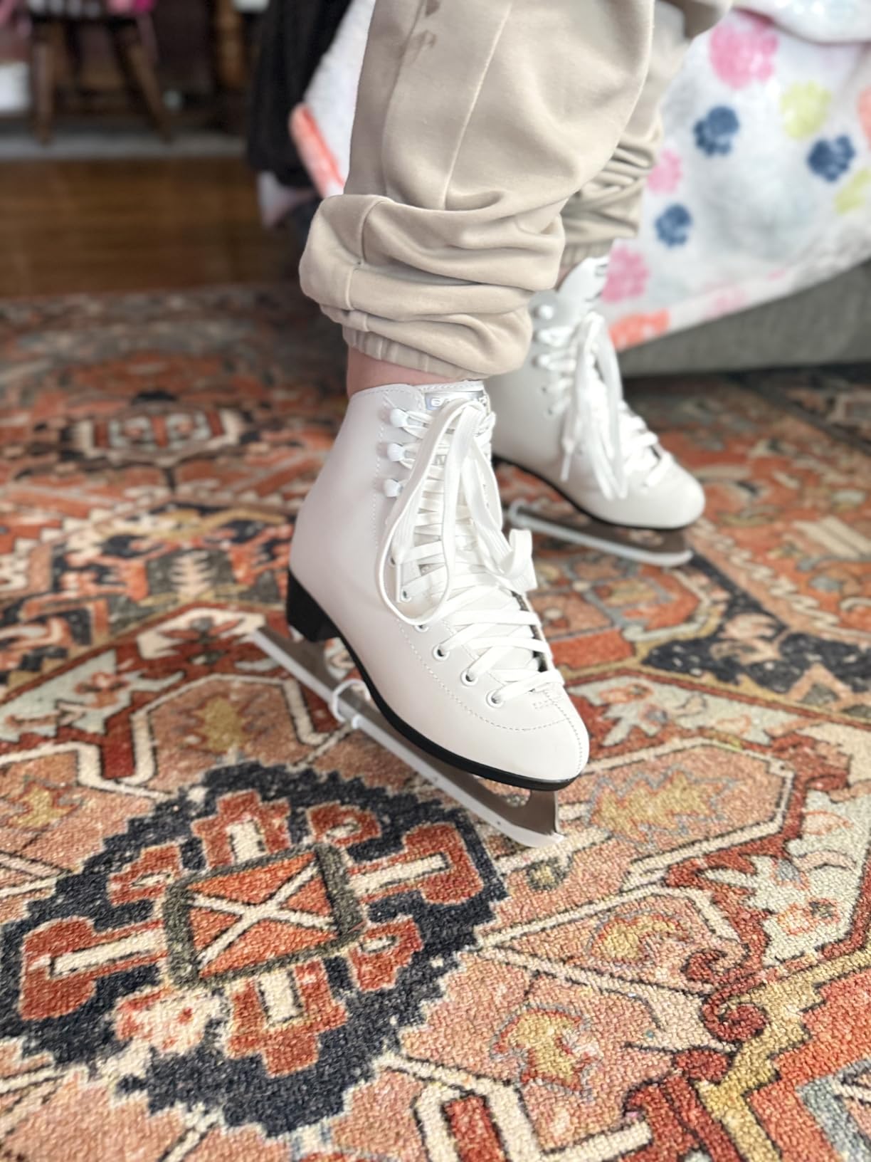 Lake Placid Cascade Girl's Figure Ice Skates White Size customer photo 2