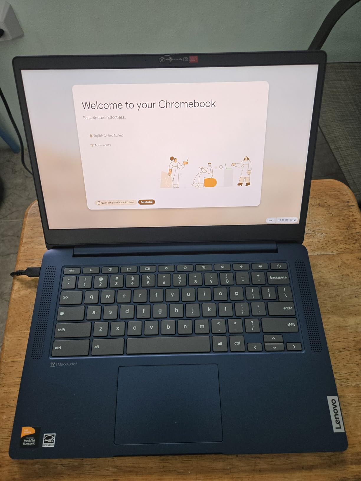 Lenovo Flagship Chromebook, 14'' FHD Touchscreen Slim Thin Light Laptop Computer, 8-Core MediaTek Kompanio 520 Processor, 4GB RAM, 64GB eMMC, WiFi 6,Chrome OS, Abyss Blue customer photo 1