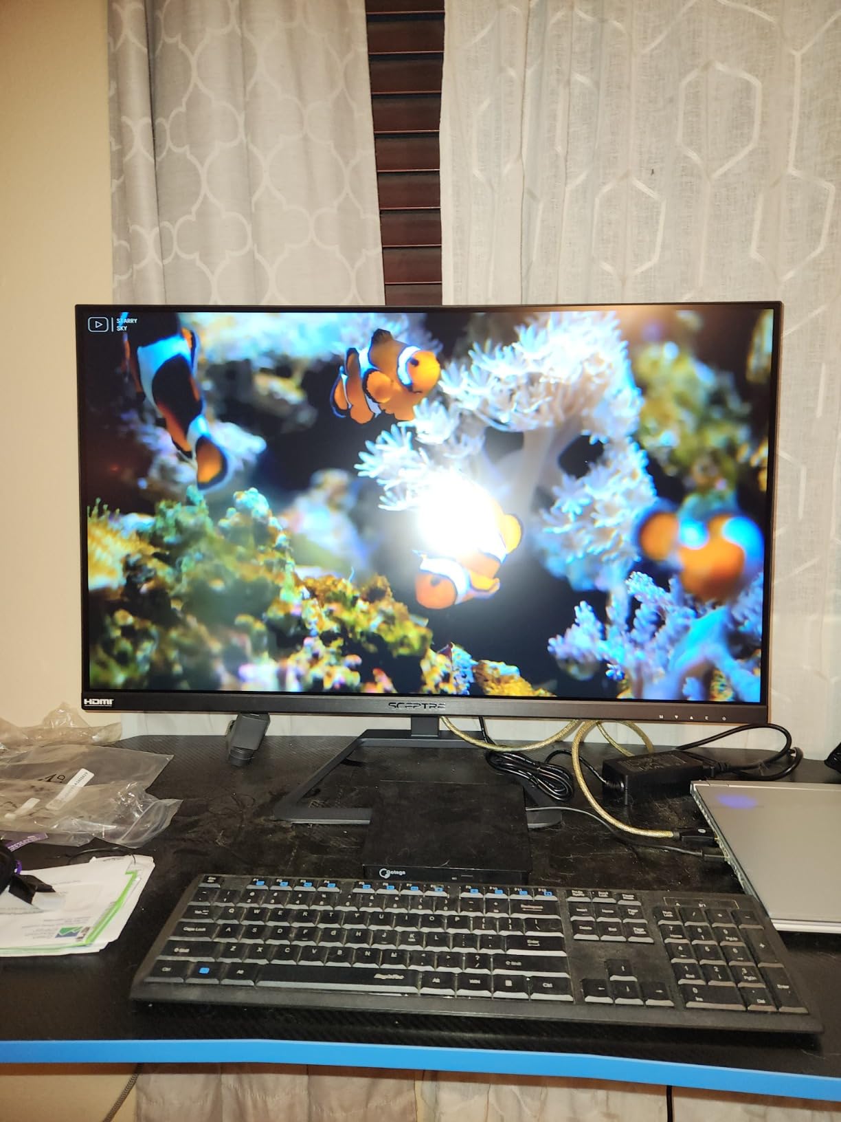Sceptre 32-inch 4K UHD 3840 x 2160 Monitor DisplayPort x2 HDMI x2 99% sRGB Build-in Speakers, Machine Black 2026 (U325W-UPT Series) customer photo 1