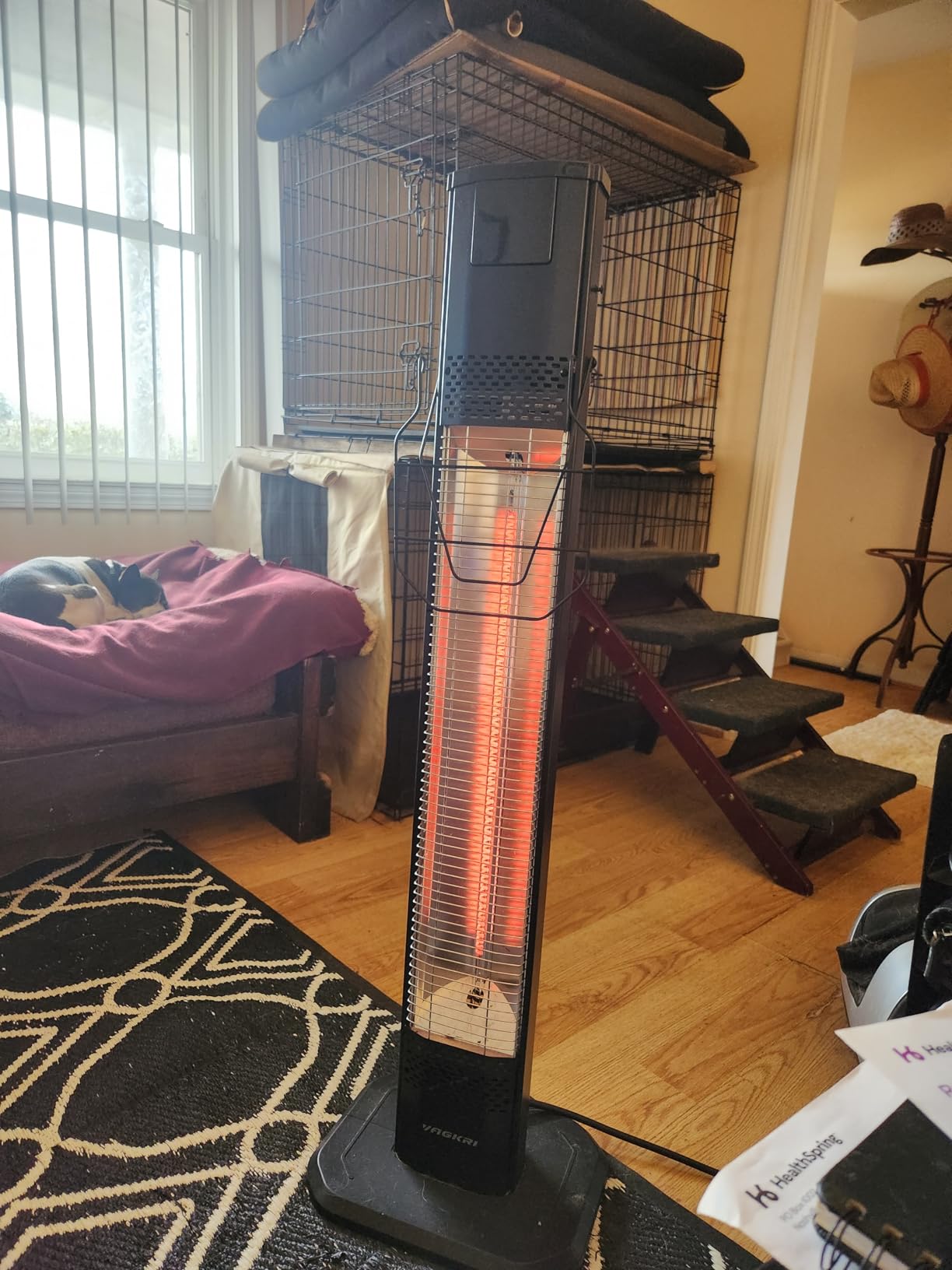 VAGKRI Outdoor Heaters, 1s Heating Carbon Infrared Patio Heaters With Remote, 9 Heat Levels, 24H Timer, IPX5 Waterproof, 42in Electric Space Heaters customer photo 1